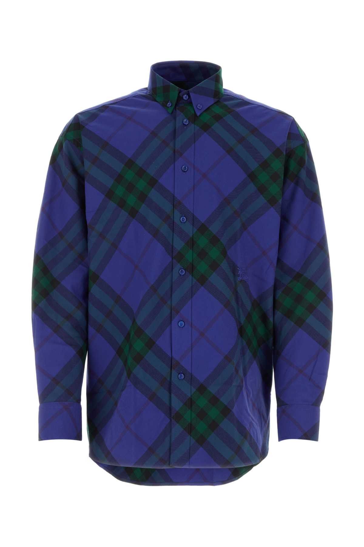 image of Burberry Embroidered Cotton Shirt, Men's (Size XL)
