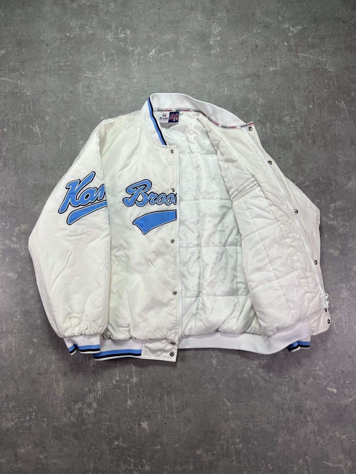 Karl Kani Vintage 90s Karl Kani Brooklyn 23 Varsity Bomber Jacket XXL Size US XL / EU 56 / 4 - 10 Thumbnail