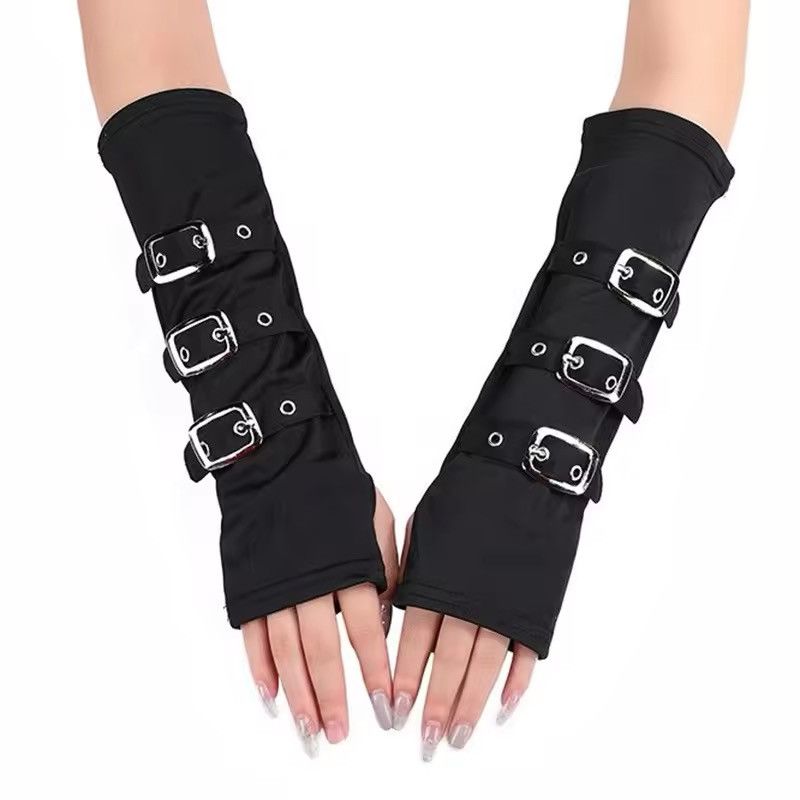 Other Women Half Finger Buckle Belt Glove Size ONE SIZE - 1 Thumbnail