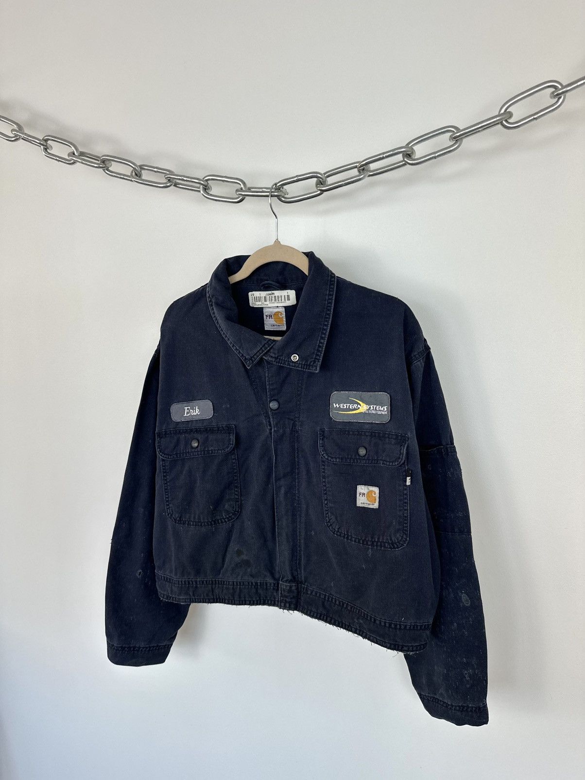Carhartt Vintage 90s Carhartt Flame Resistant USA Cropped Work Jacket Size US M / EU 48-50 / 2 - 4 Thumbnail