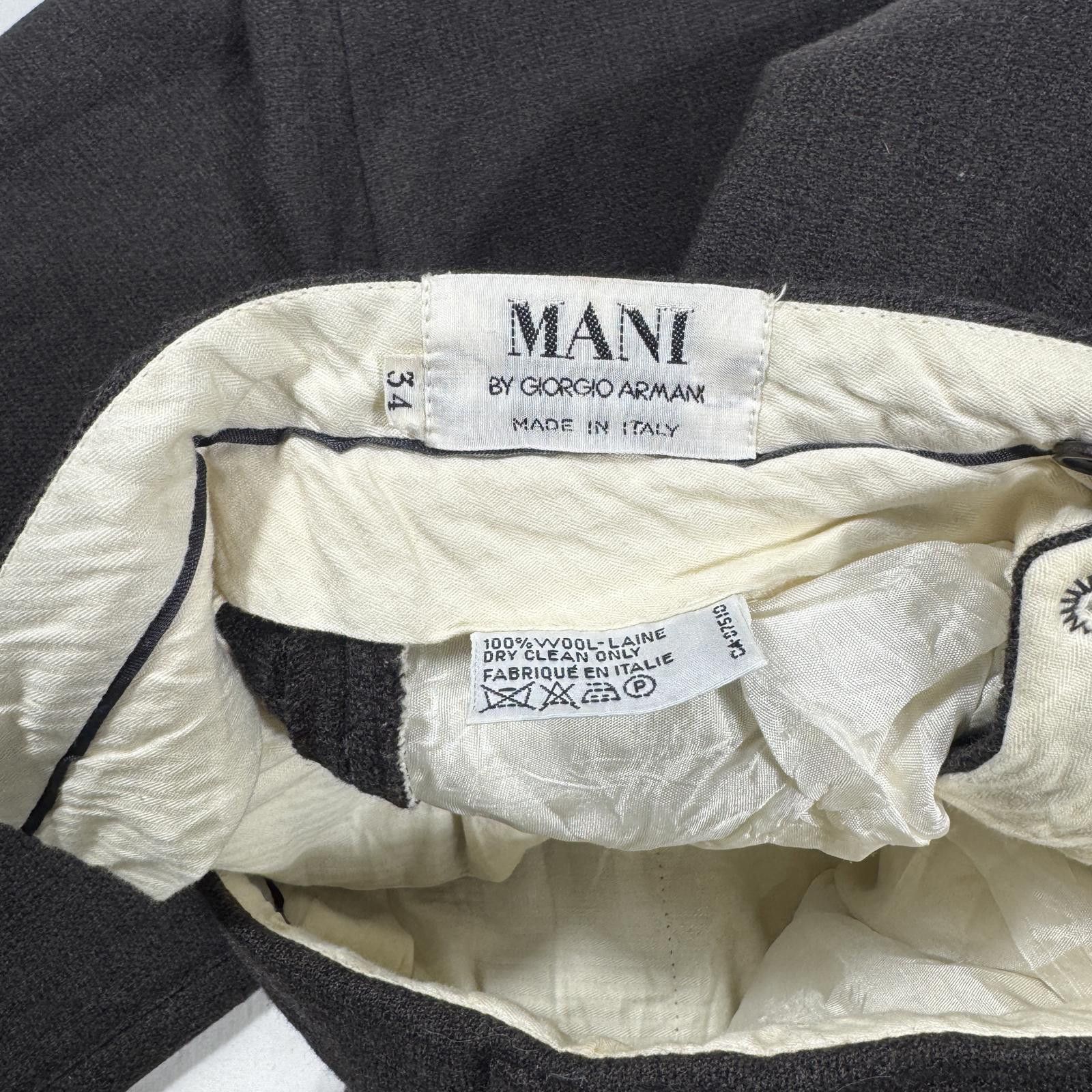 Giorgio Armani Giorgio Armani Brown Wool Pants 80s Size US 34 / EU 50 - 3 Thumbnail