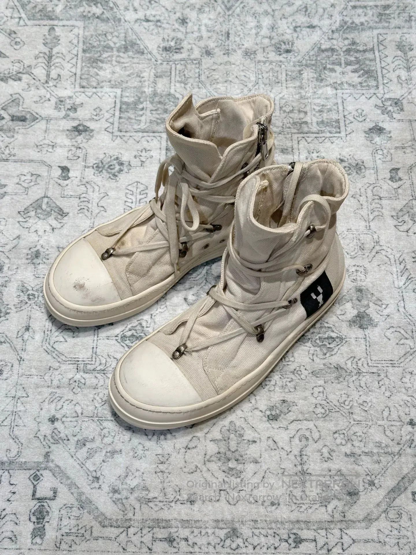 Rick Owens Rick Owens Canvas High-Top Sneakers. Size US 9 / EU 42 - 3 Thumbnail