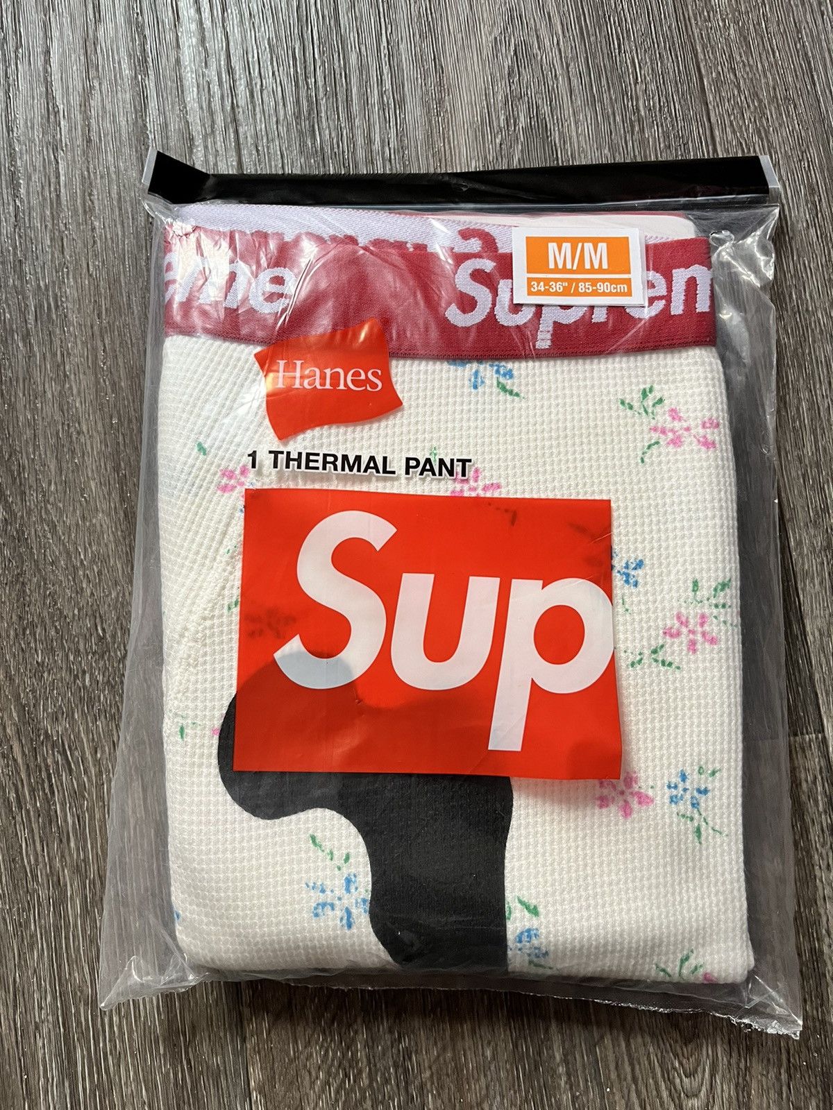 Hanes × Supreme Bone Thermal Pants Floral Size US 32 / EU 48 - 2 Thumbnail