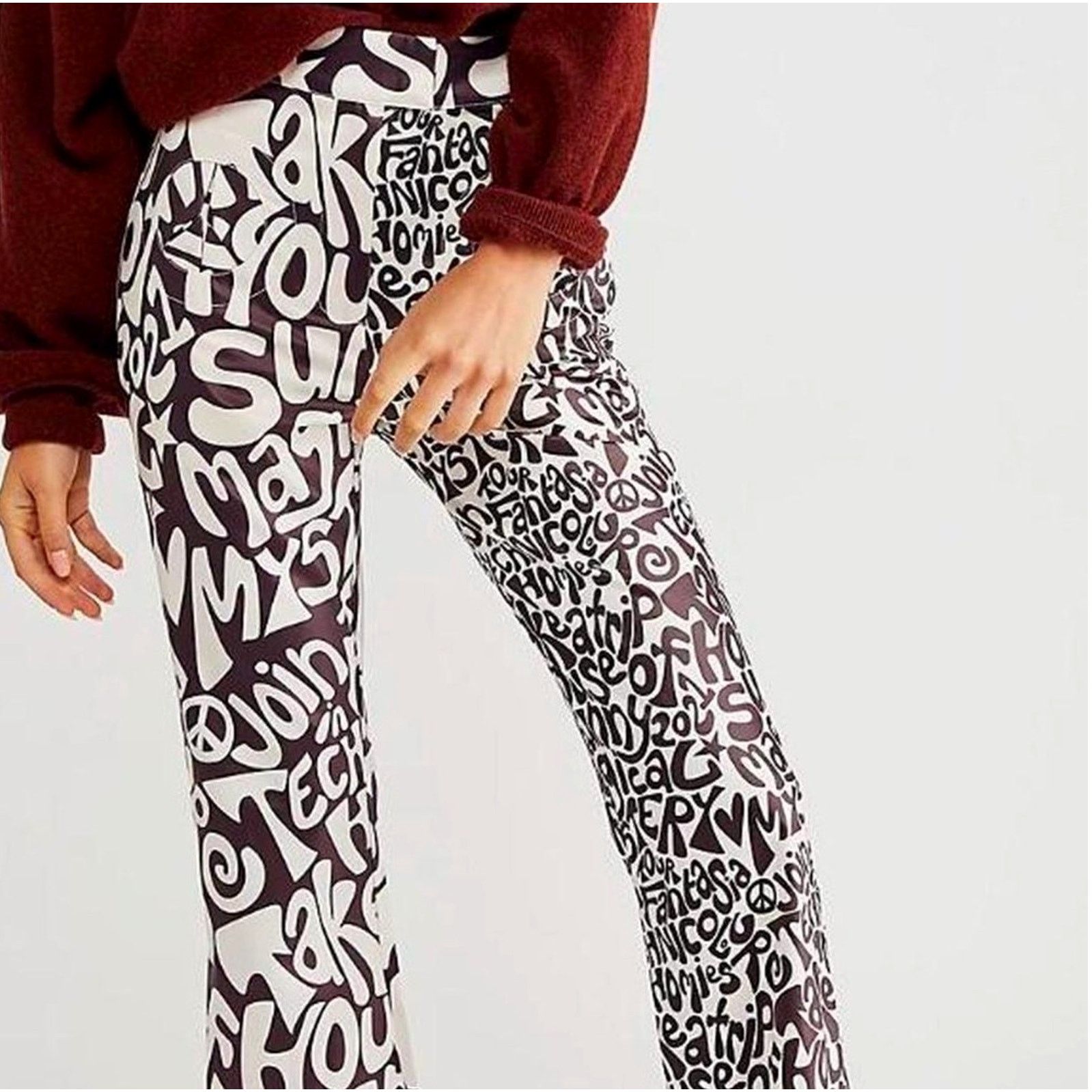 Free People Free People Scooby Pants Peace Sign Pocket House of Sunny 12 Size 34" / US 12 / IT 48 - 2 Thumbnail