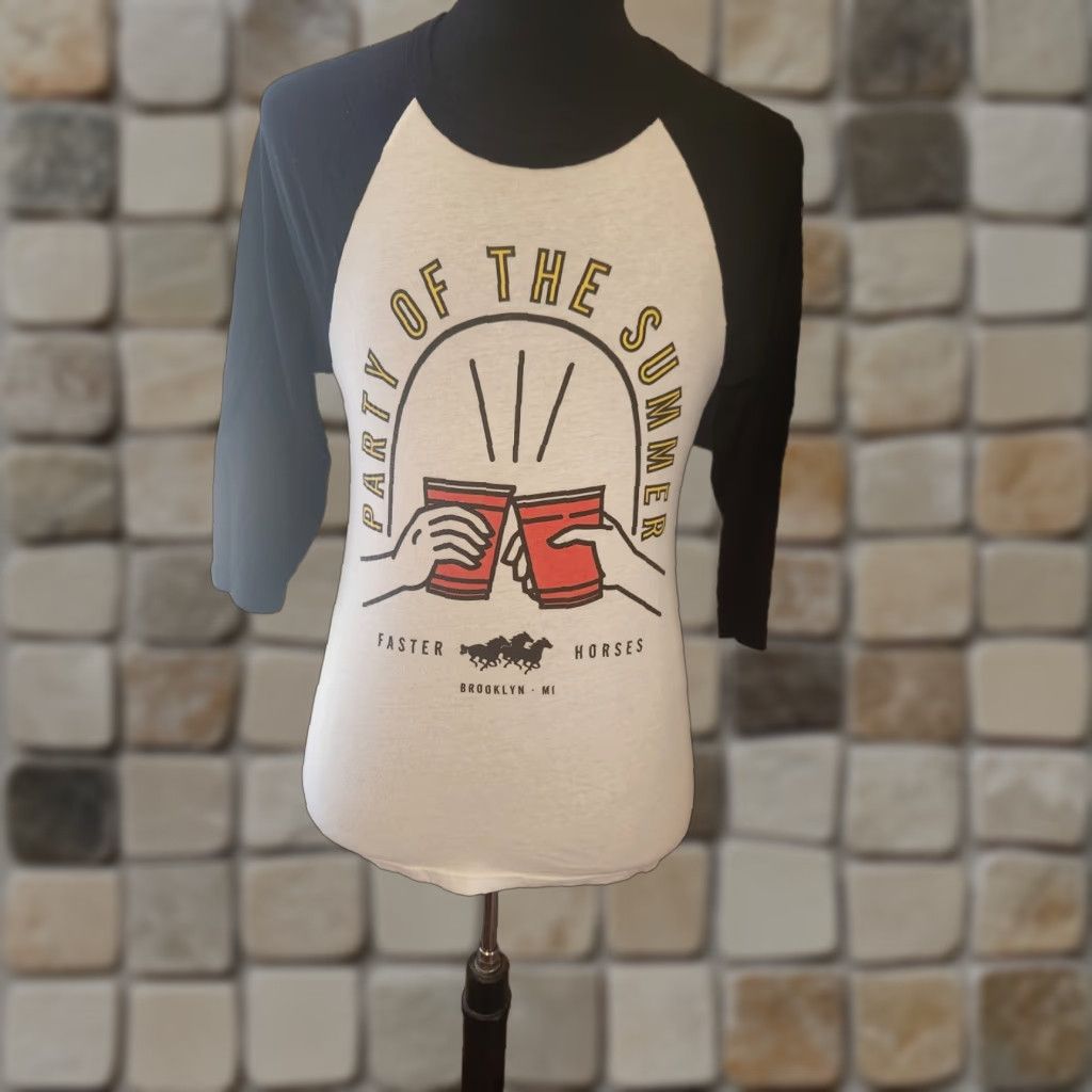 Vintage Faster Horses Country Music Festival Womens Baseball Tee Shirt Sz Medium Size L / US 10 / IT 46 - 1 Thumbnail
