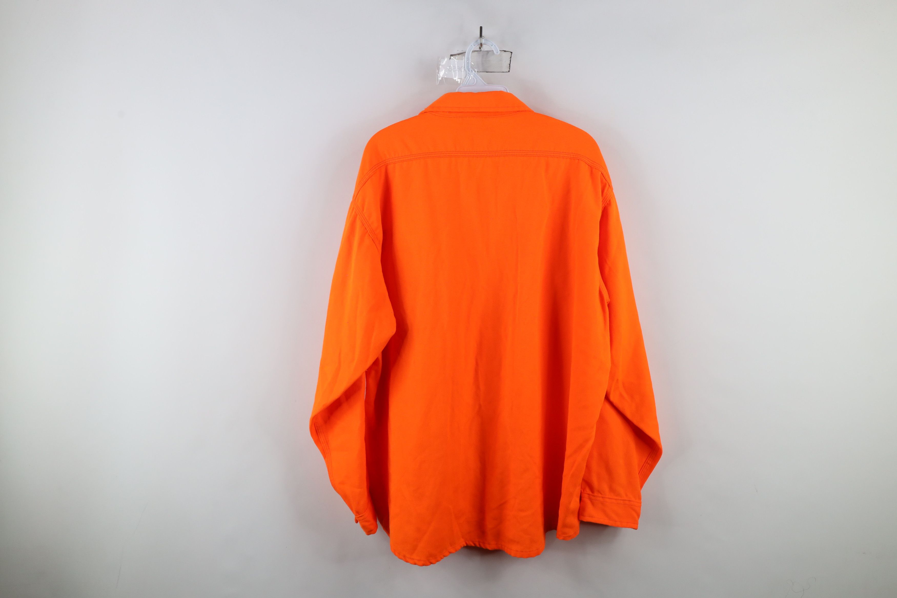 Vintage Vintage 90s Streetwear Hunting Button Shirt Blaze Orange USA Size US L / EU 52-54 / 3 - 12 Thumbnail