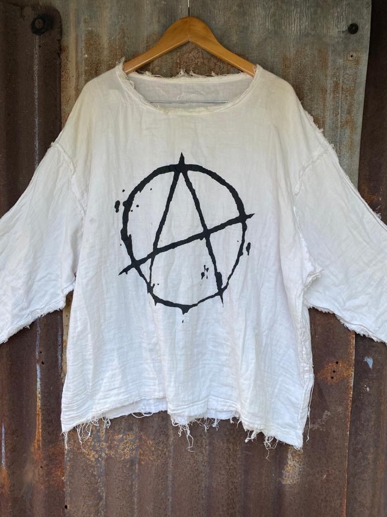 If Six Was Nine Rare anarchy logo japanese brand muslin jacket distressed Size US L / EU 52-54 / 3 - 6 Thumbnail