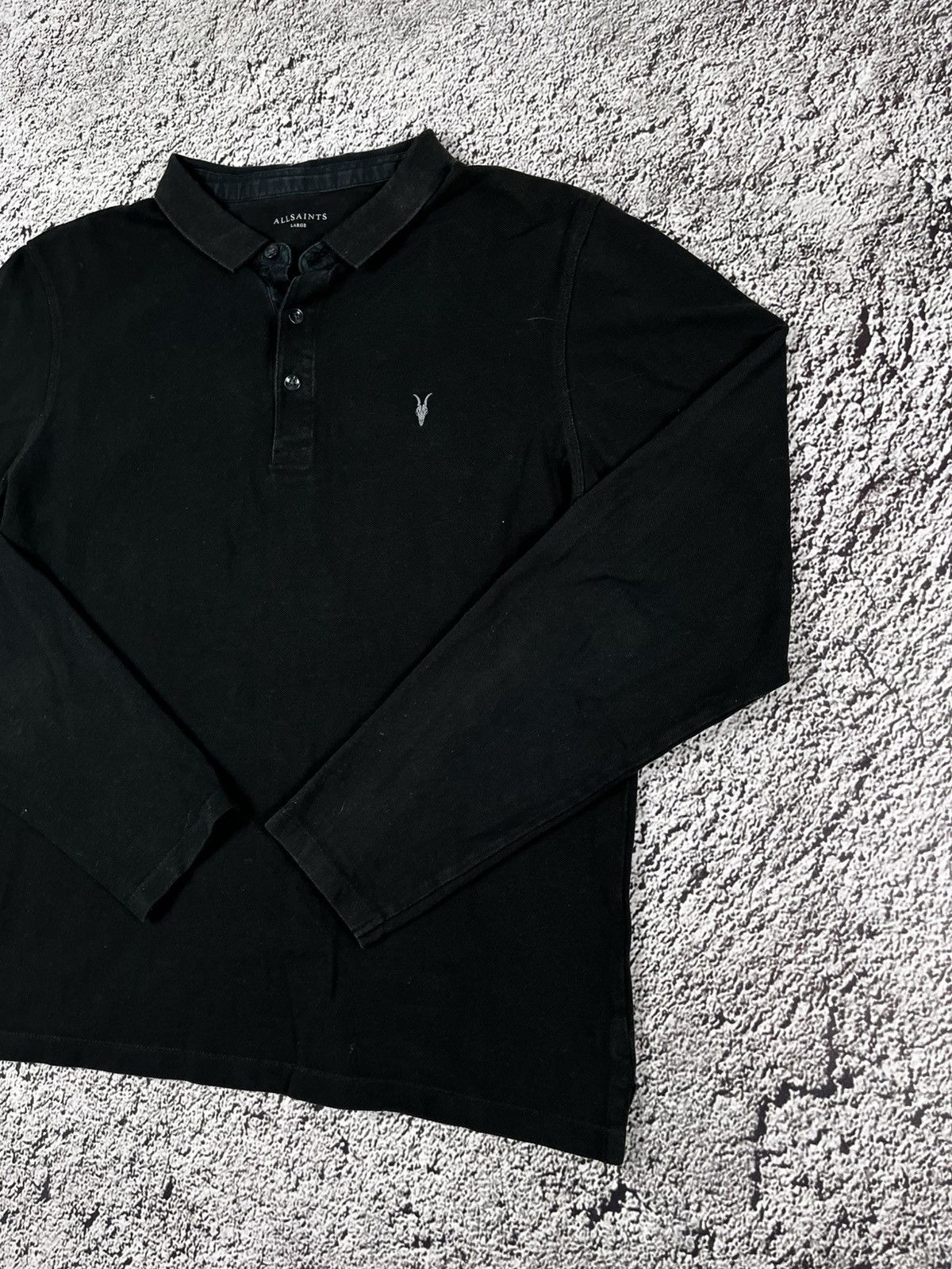 Allsaints Vintage Y2K Allsaints longsleeve polo oldmoney streetwear L Size US L / EU 52-54 / 3 - 3 Thumbnail
