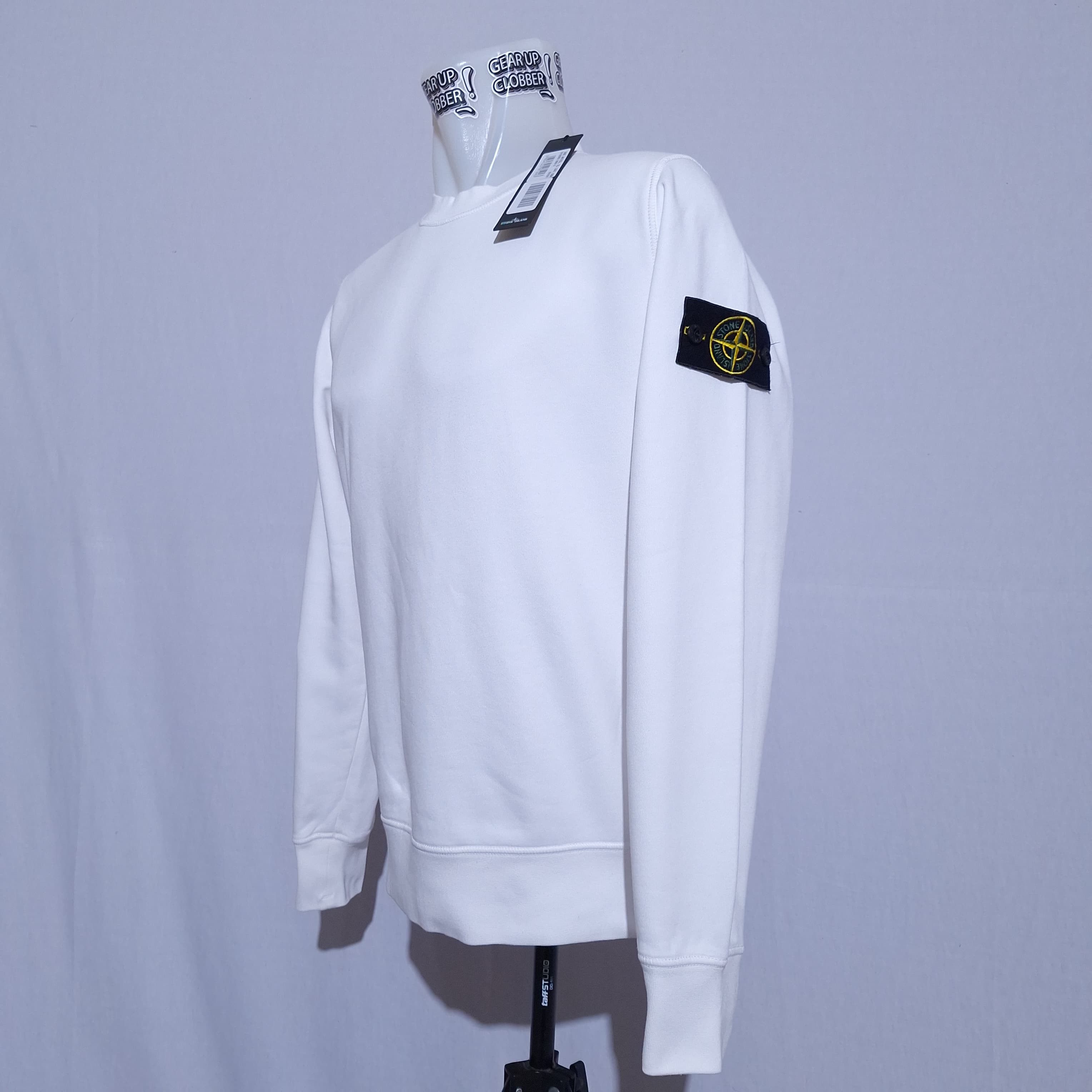 image of Designer × × Streetwear X Stone Island Sweatshirt in White, Men's (Size Small)