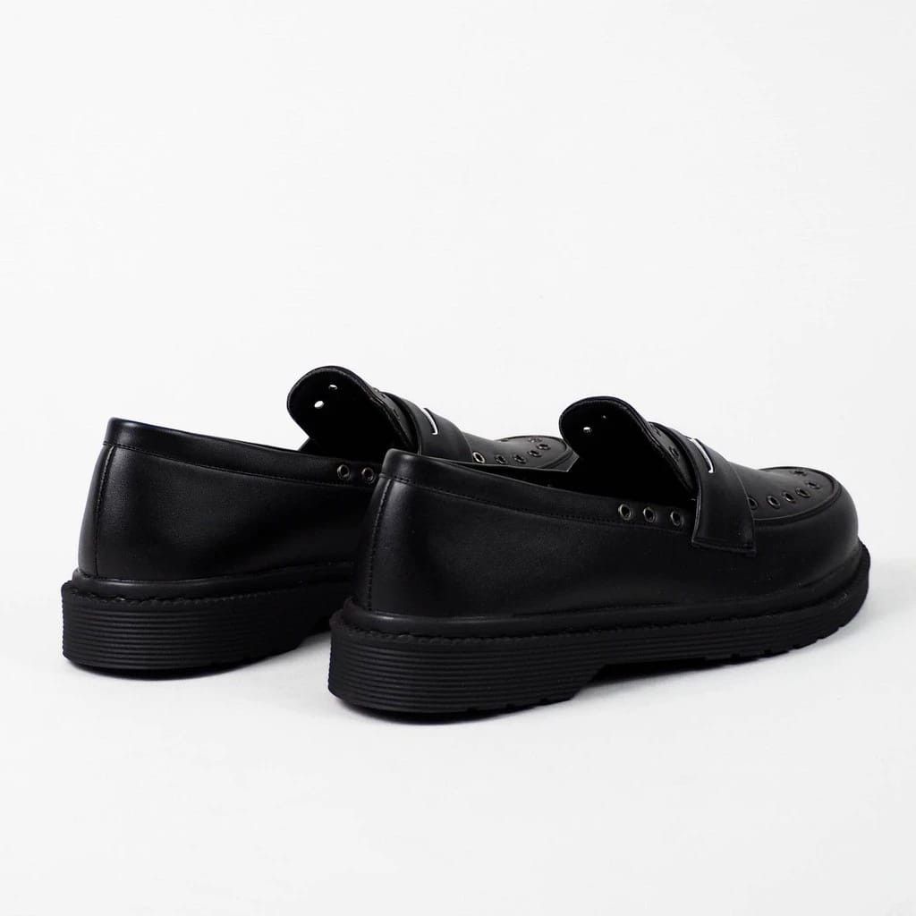 Simple Shoes Warton Leather Loafer Black Unisex Size US 11 / EU 44 - 3 Thumbnail