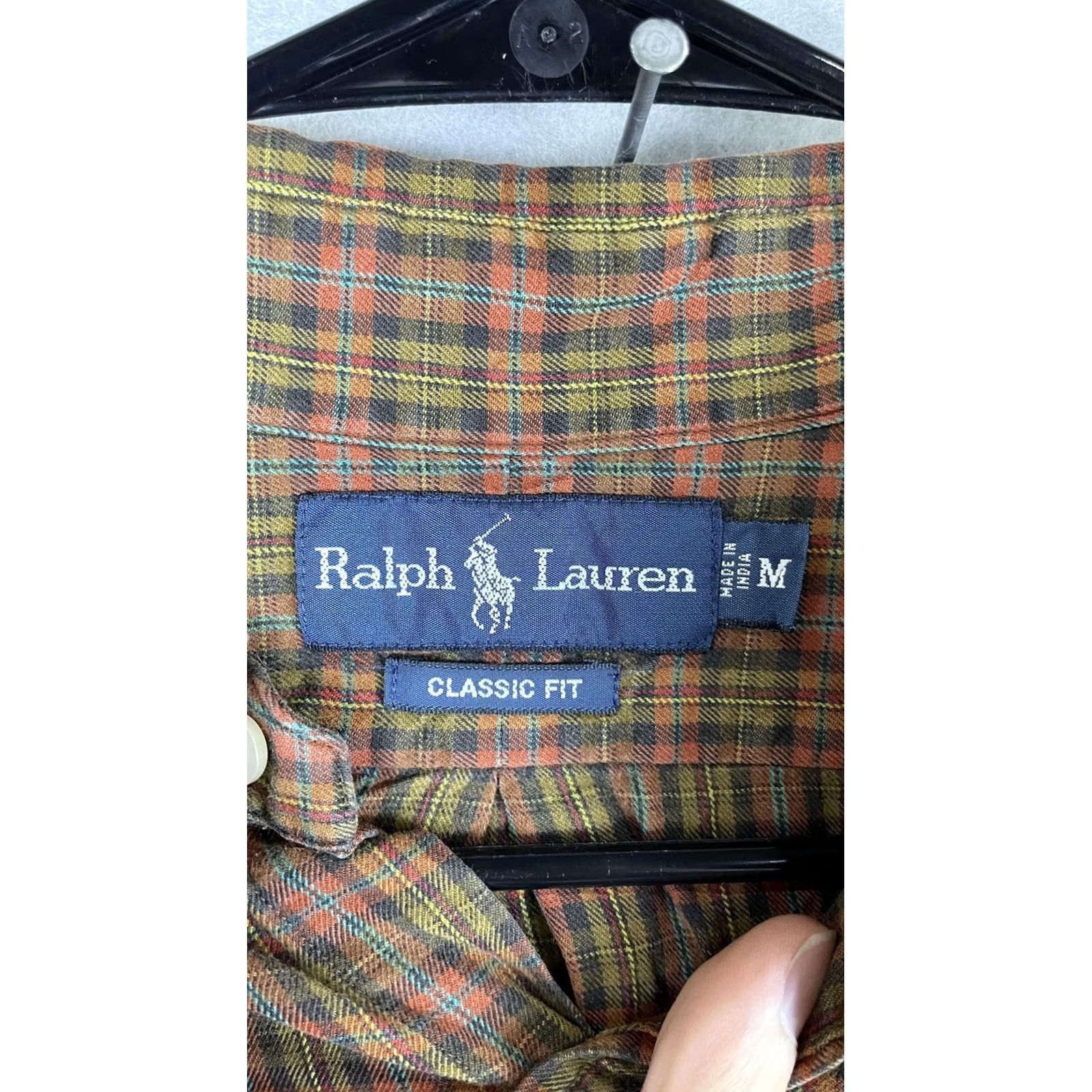 Ralph Lauren Ralph Lauren Shirt Mens Medium Brown Plaid Long Sleeve Button Front Pony Logo Size US M / EU 48-50 / 2 - 3 Thumbnail