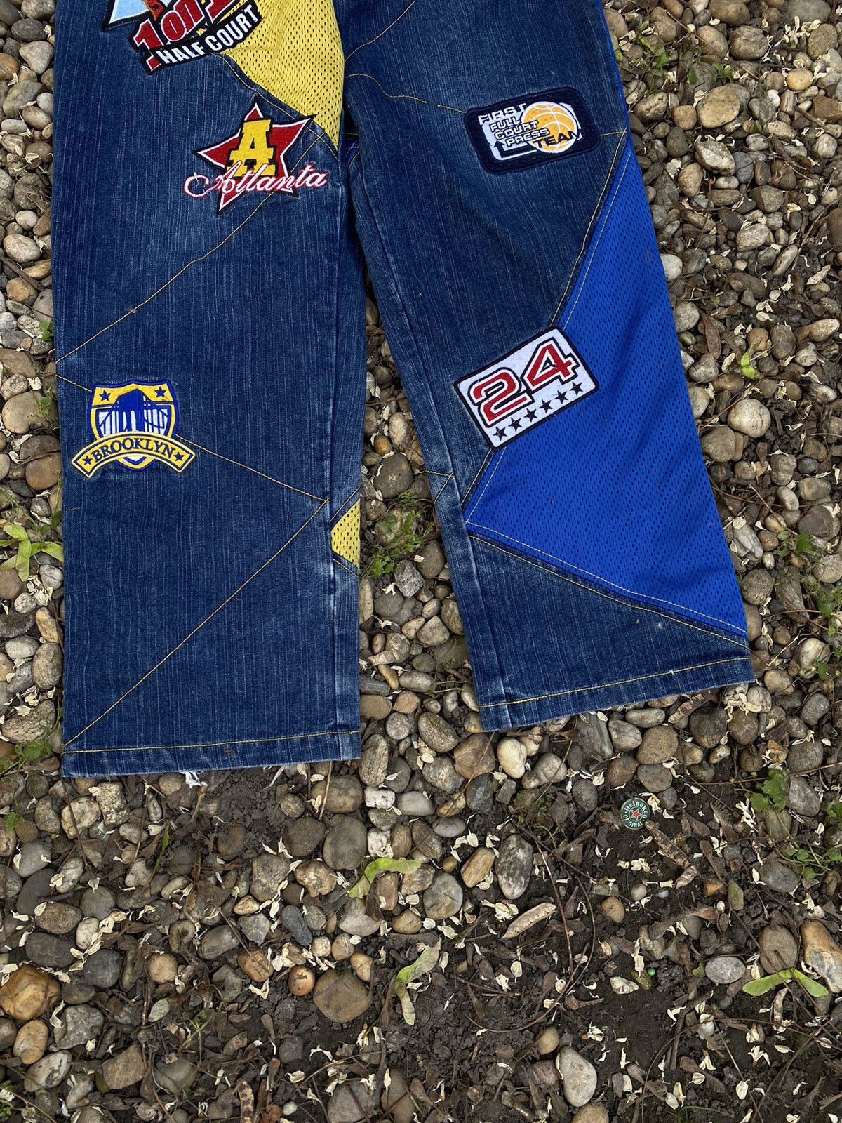 Designer × Vintage Raw Blue Hip Hop NBA Baggy Y2K Skate Jeans Size US 30 / EU 46 - 6 Thumbnail