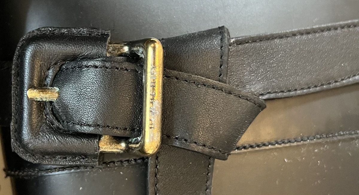 Burberry Authentic Burberry black brain riding rainboot belt Italy 37 Size US 6.5 / IT 36.5 - 3 Thumbnail