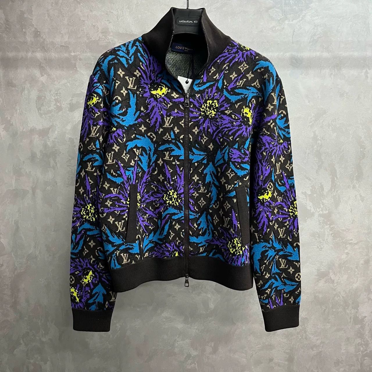 Louis Vuitton Louis Vuitton Black Floral Zip Jacket Size US M / EU 48-50 / 2 - 1 Thumbnail