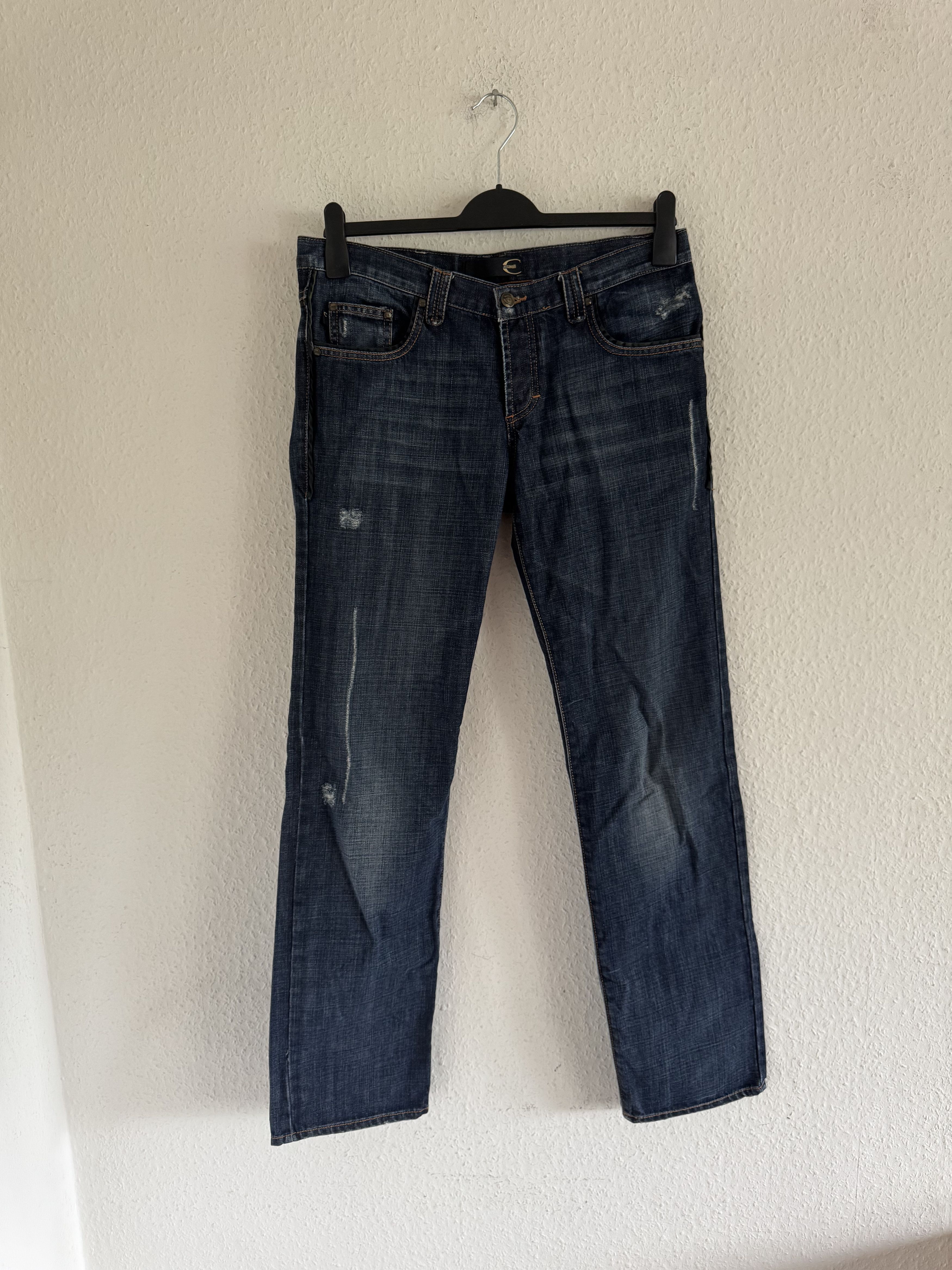 Just Cavalli Ornate Leather Pocket Denim Jeans Size US 33 - 2 Thumbnail