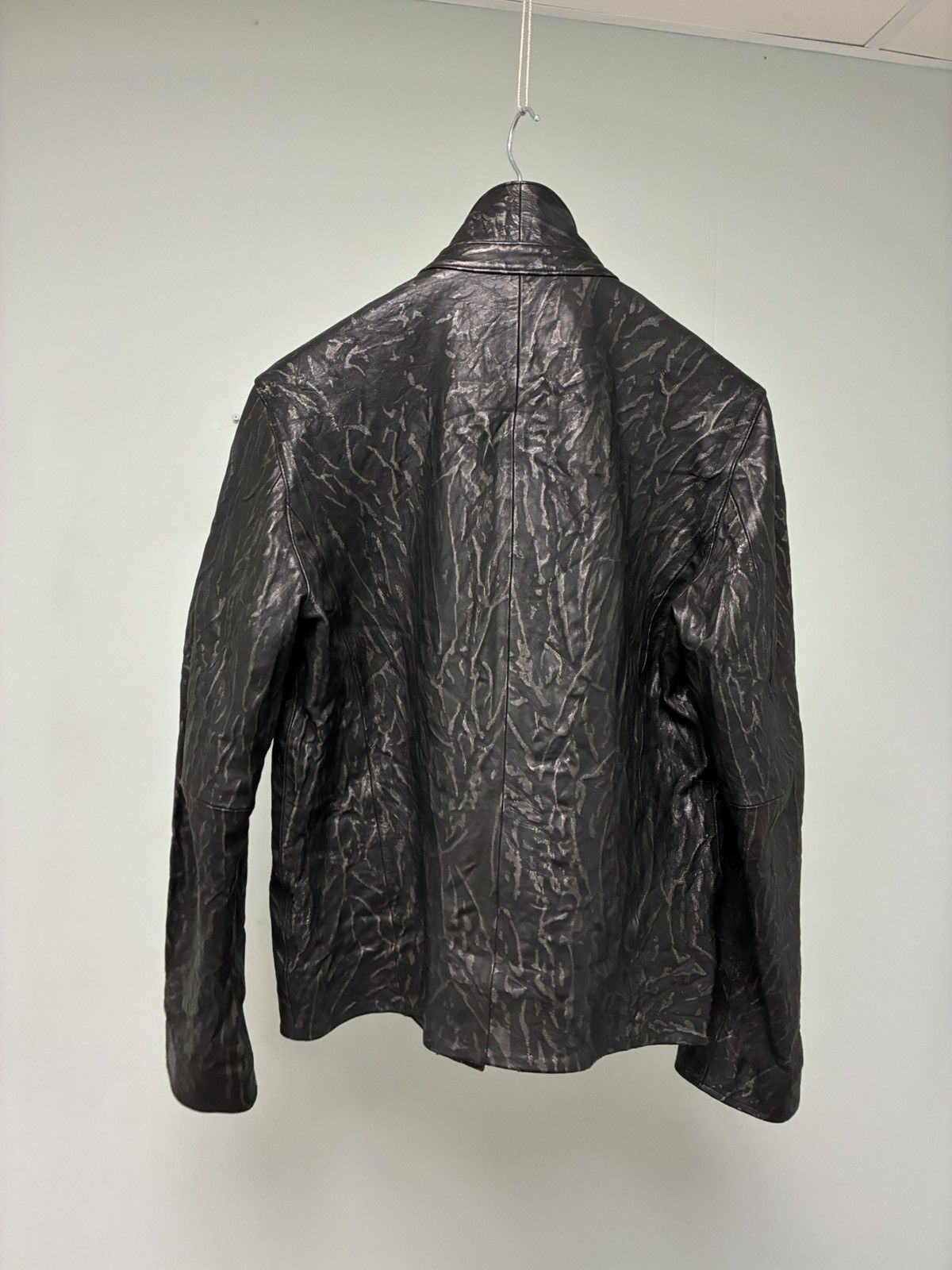 John Varvatos Crinkled Leather Jacket EU 48 USA 38 Size US M / EU 48-50 / 2 - 5 Thumbnail