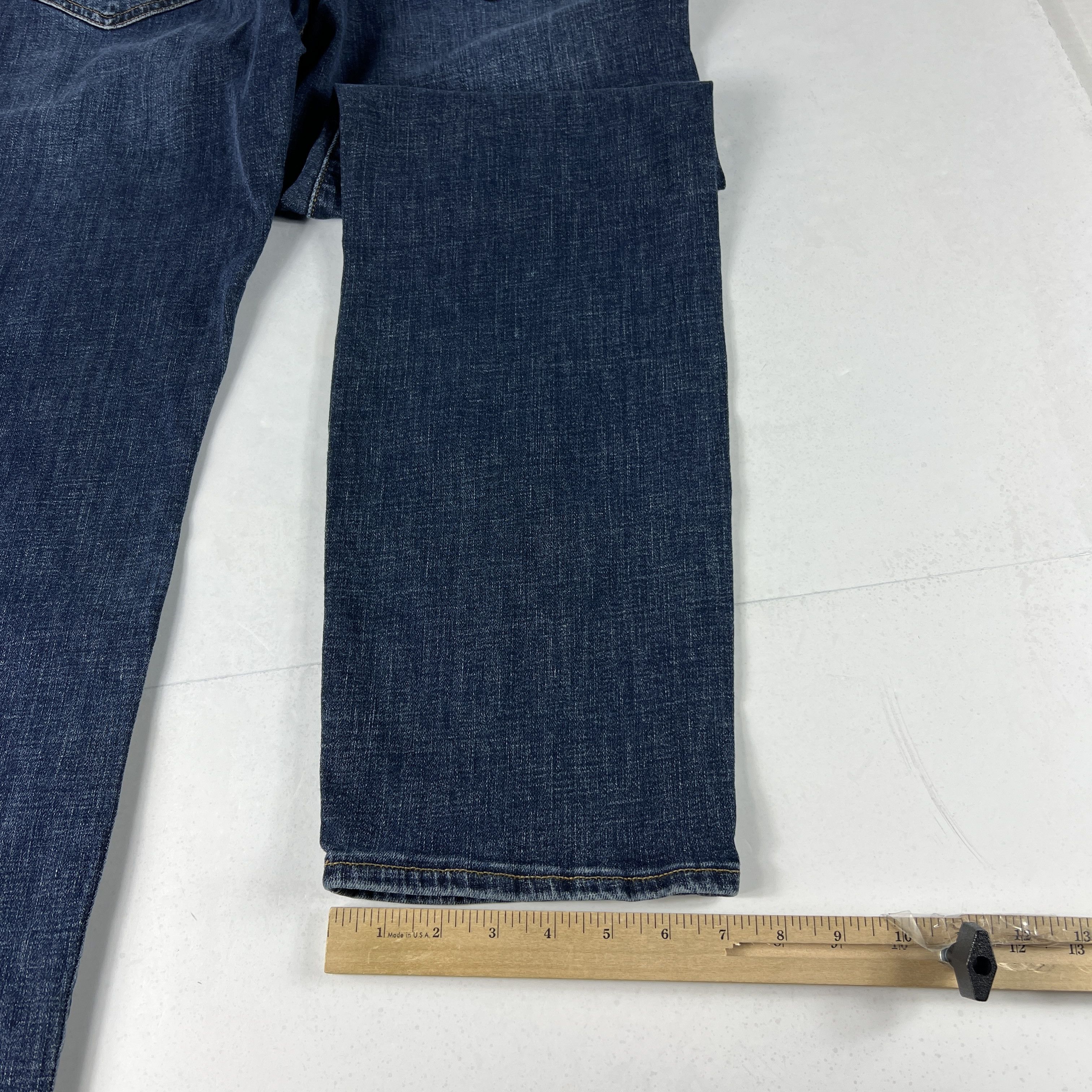 Lucky Brand Lucky Brand Jean 121 Slim Straight Blue Faded Stretch Denim Size US 33 - 16 Thumbnail
