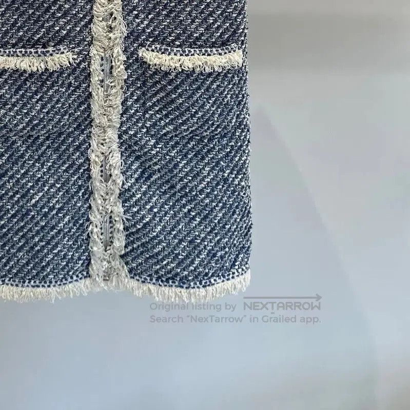 Louis Vuitton Louis Vuitton Blue Cotton Blend Long Coat . Size XS / US 0-2 / IT 36-38 - 3 Thumbnail