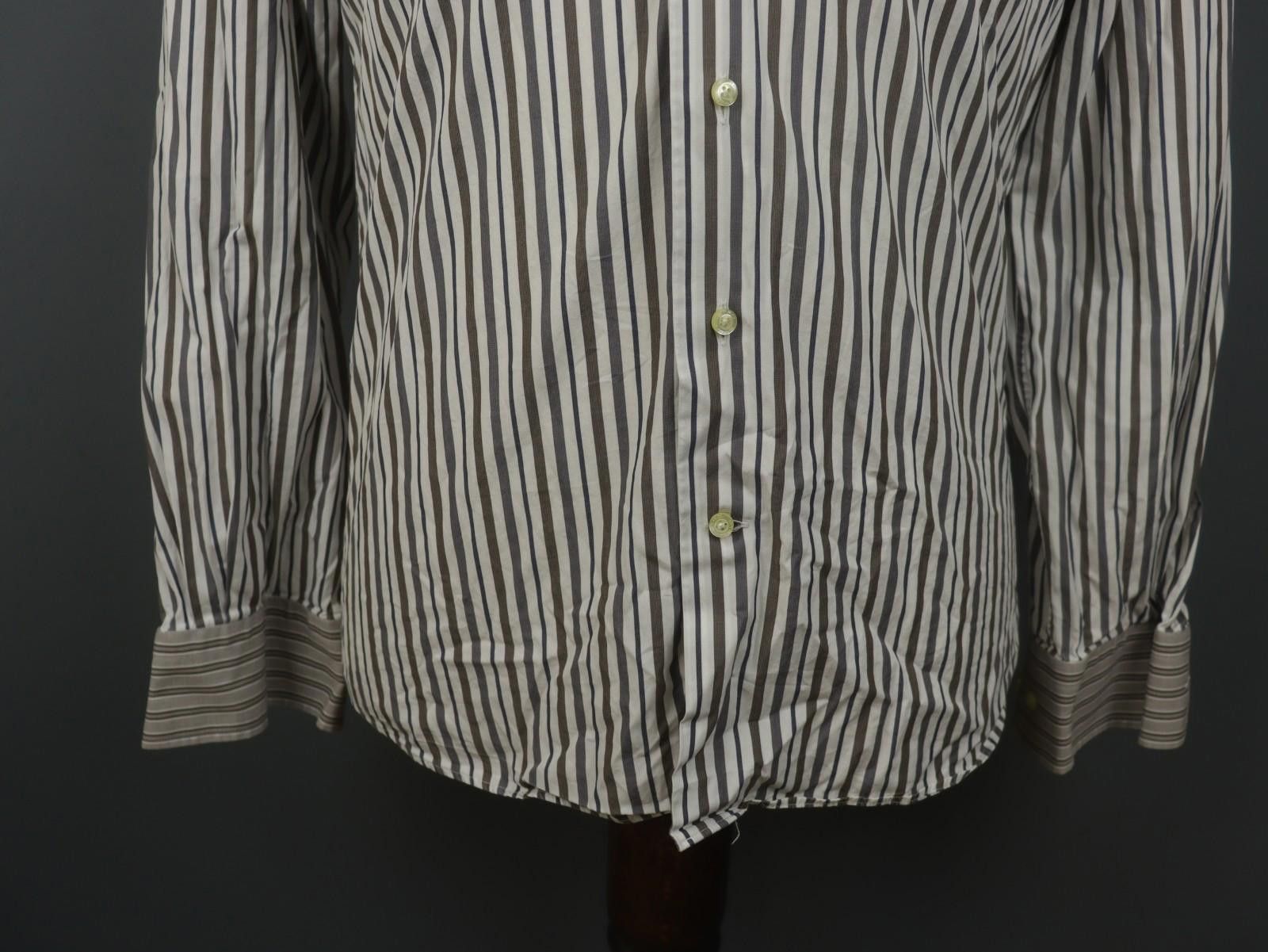 Etro ETRO Multi Striped Cotton Collared Button-Up Shirt Size 39 Size US M / EU 48-50 / 2 - 3 Thumbnail