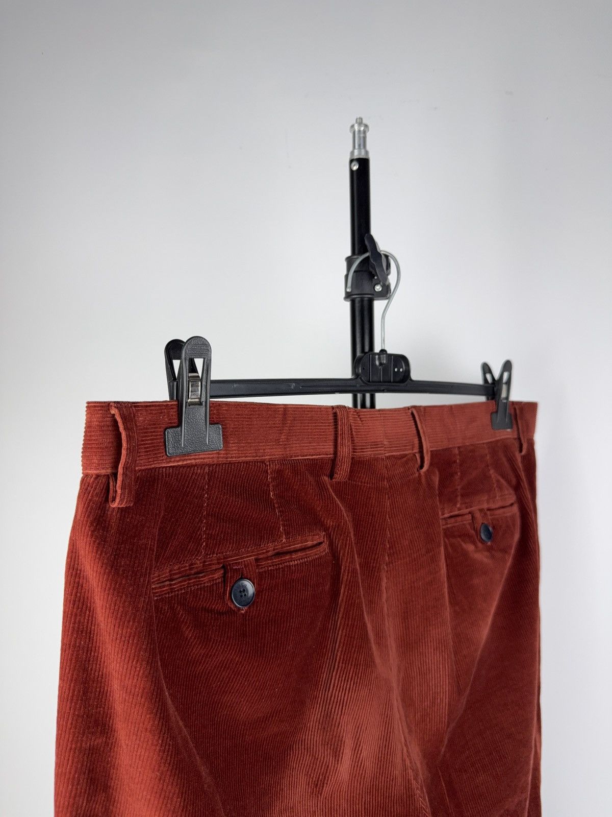 Etro Luxury Etro Slim Fit Corduroy Pants Rust Red Italian Luxury Size US 36 / EU 52 - 12 Thumbnail