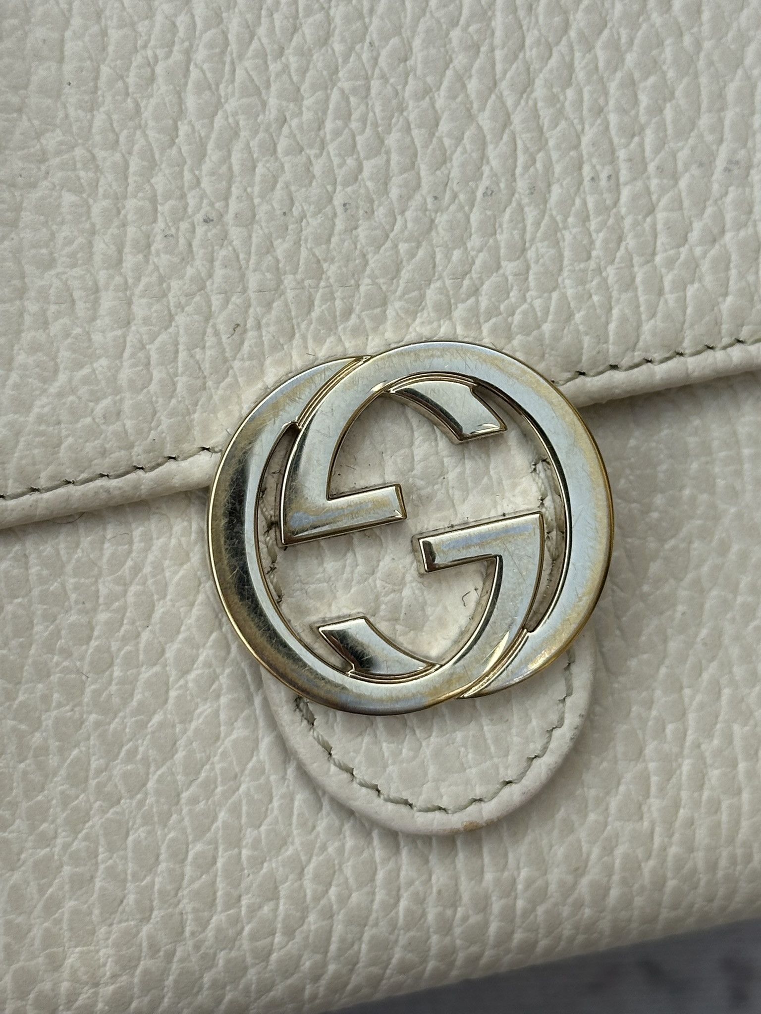Gucci Gucci Wallet Compact Interlocking G Dollar Logo Ivory Size ONE SIZE - 4 Thumbnail