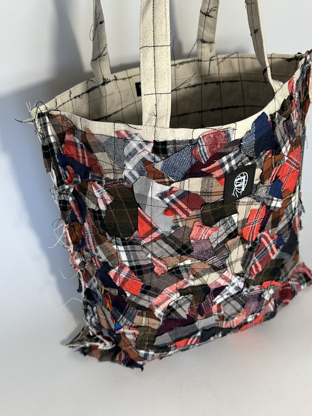 Handmade × Vintage “Patchwork” Tote Bag by Fathomtheidea Size ONE SIZE - 4 Thumbnail