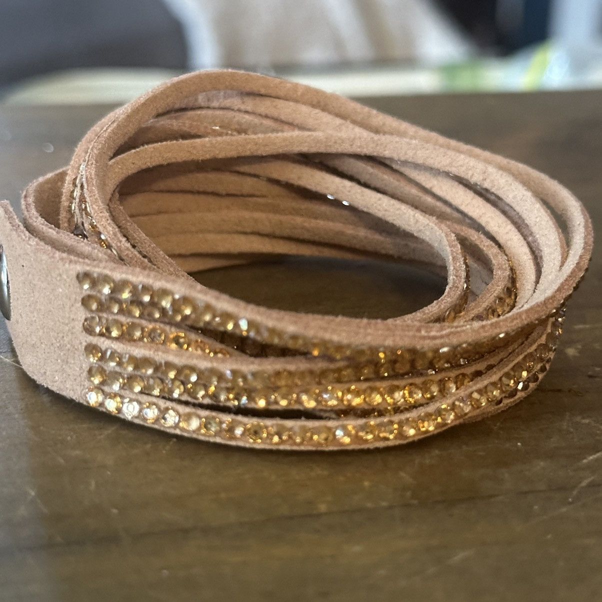 Other Multi strand rhinestone suede wrap bracelet Size ONE SIZE - 4 Thumbnail