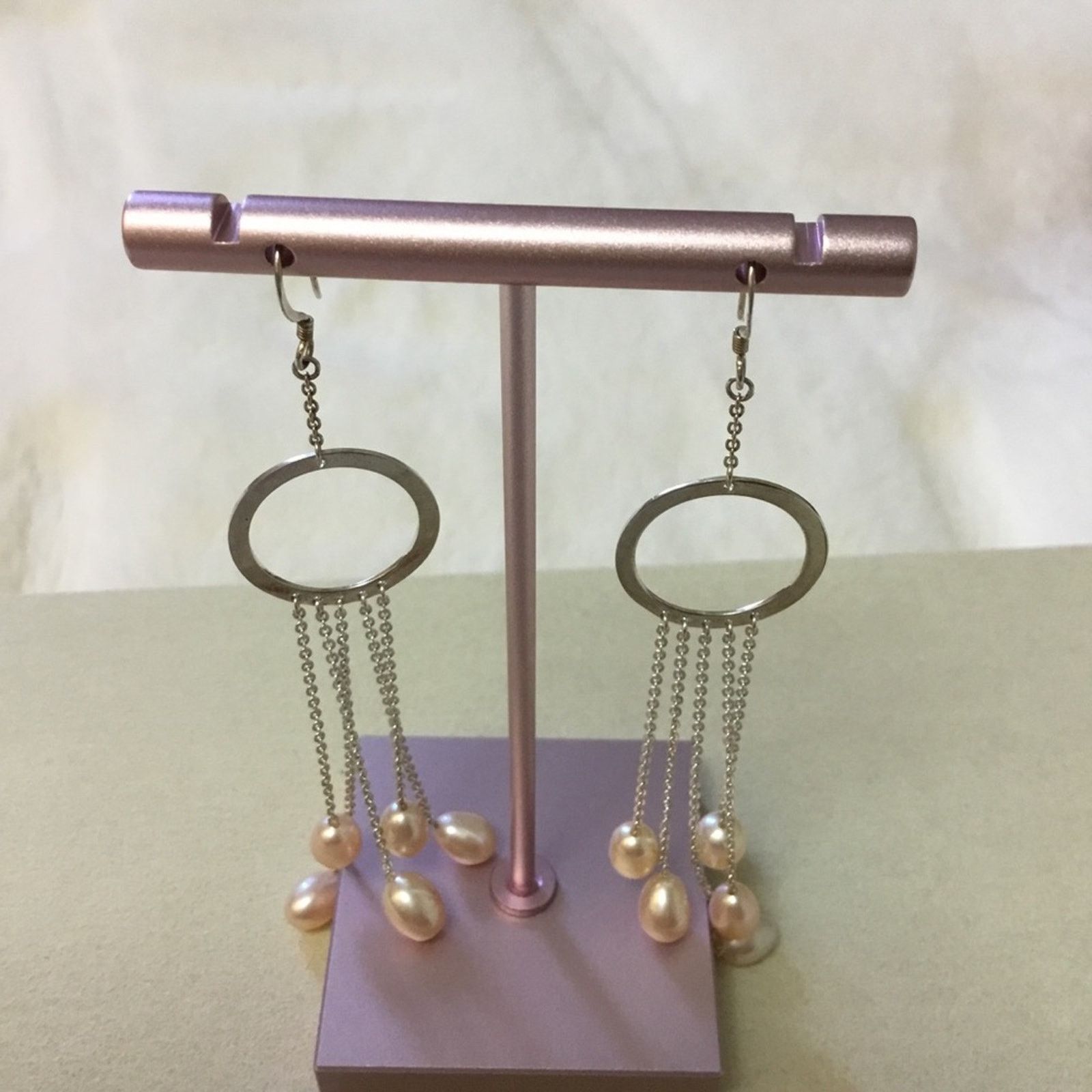Other Silver Multi-Pearl Dangle Earrings Size ONE SIZE - 4 Thumbnail