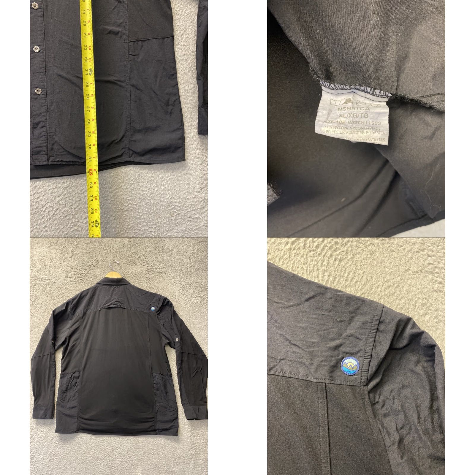Wrangler VINTAGE Wrangler Men’s Shirt XL Outdoor Stretch Button Front Black (167-2) Size US XL / EU 56 / 4 - 8 Thumbnail