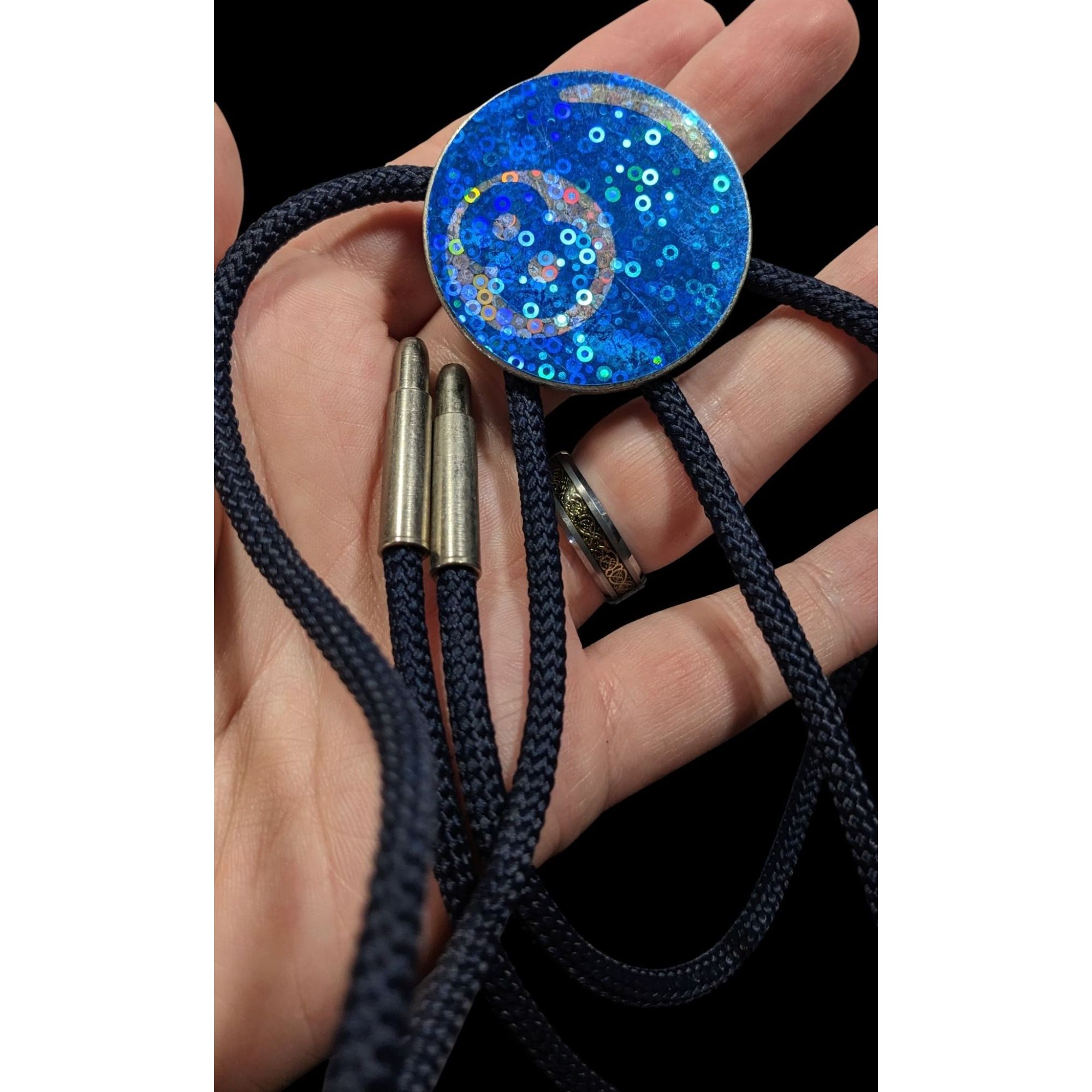 Other Vintage Handmade Holographic Bolo Tie With Pog Slammer Size ONE SIZE - 4 Thumbnail