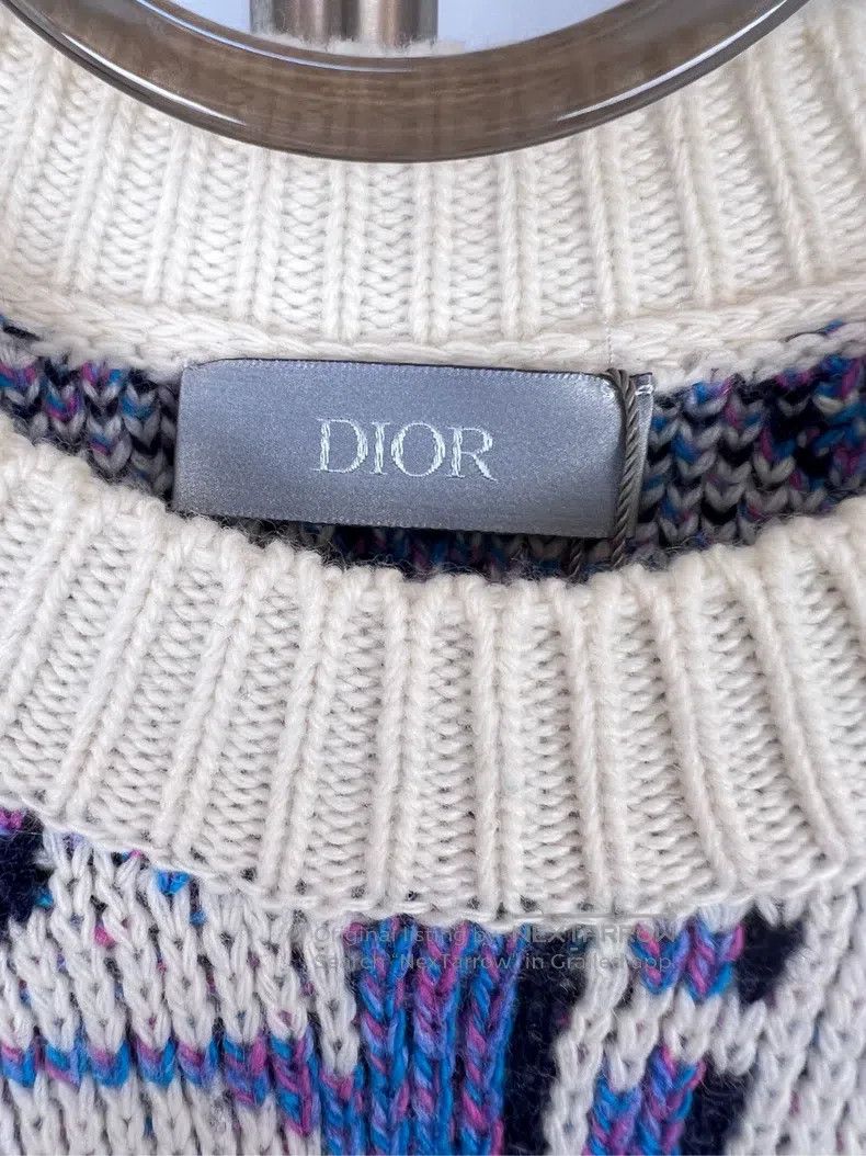 Dior Dior Classic old flower full print wool knit sweater Size US XS / EU 42 / 0 - 3 Thumbnail