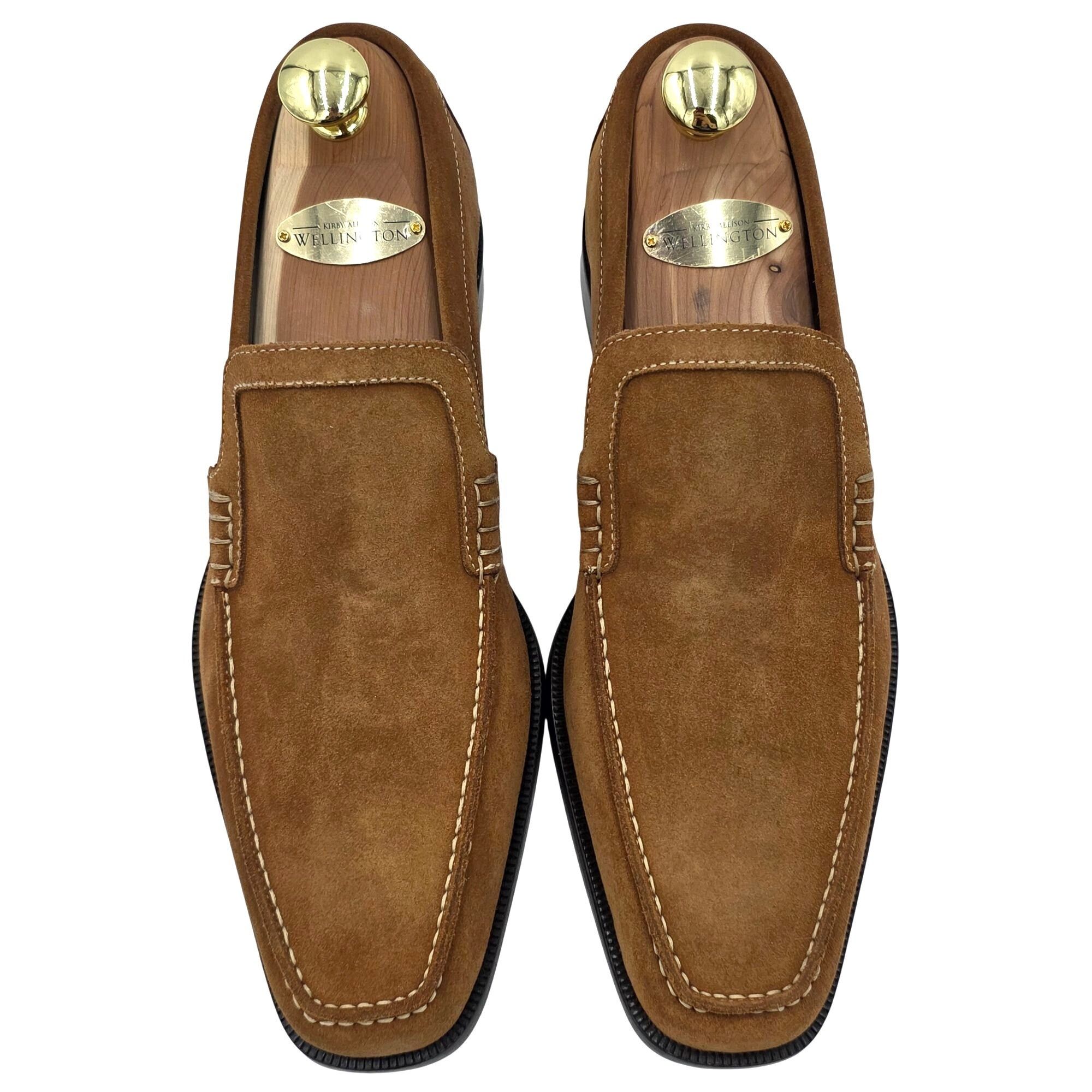 Donald Pliner NEW Donald J. Pliner Italy Camel Tan Sport Suede Loafers 7M Size US 7 / EU 40 - 12 Thumbnail