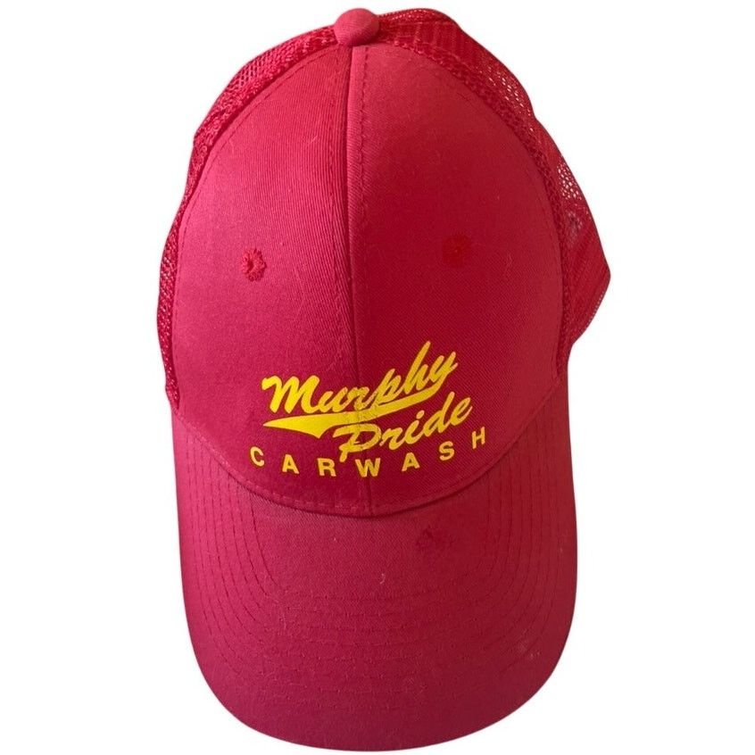 Vintage Vintage Murphy Pride Car Wash Red Mesh Trucker Hat Snapback Size ONE SIZE - 2 Thumbnail
