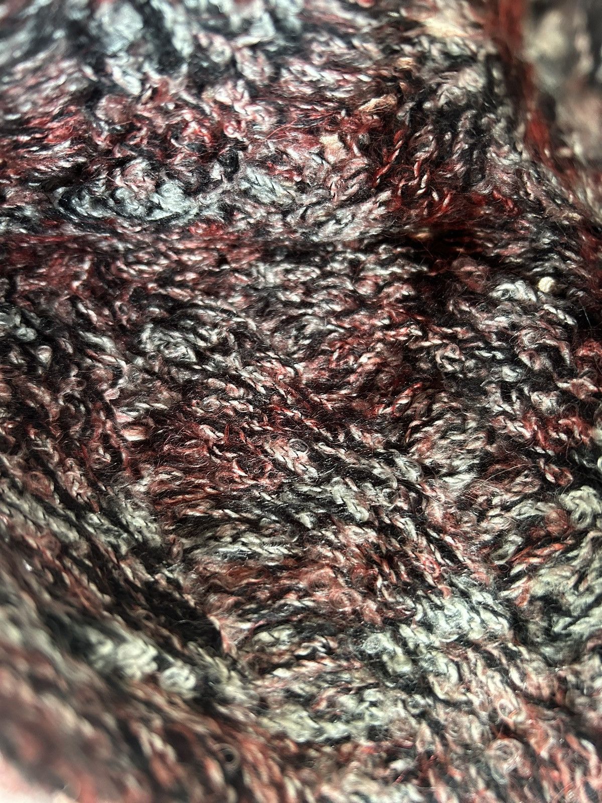 14th Addiction × Japanese Brand Punk Bondage Style Crochet Knitted Handmade fur Beanie Hats☠️ Size ONE SIZE - 6 Thumbnail