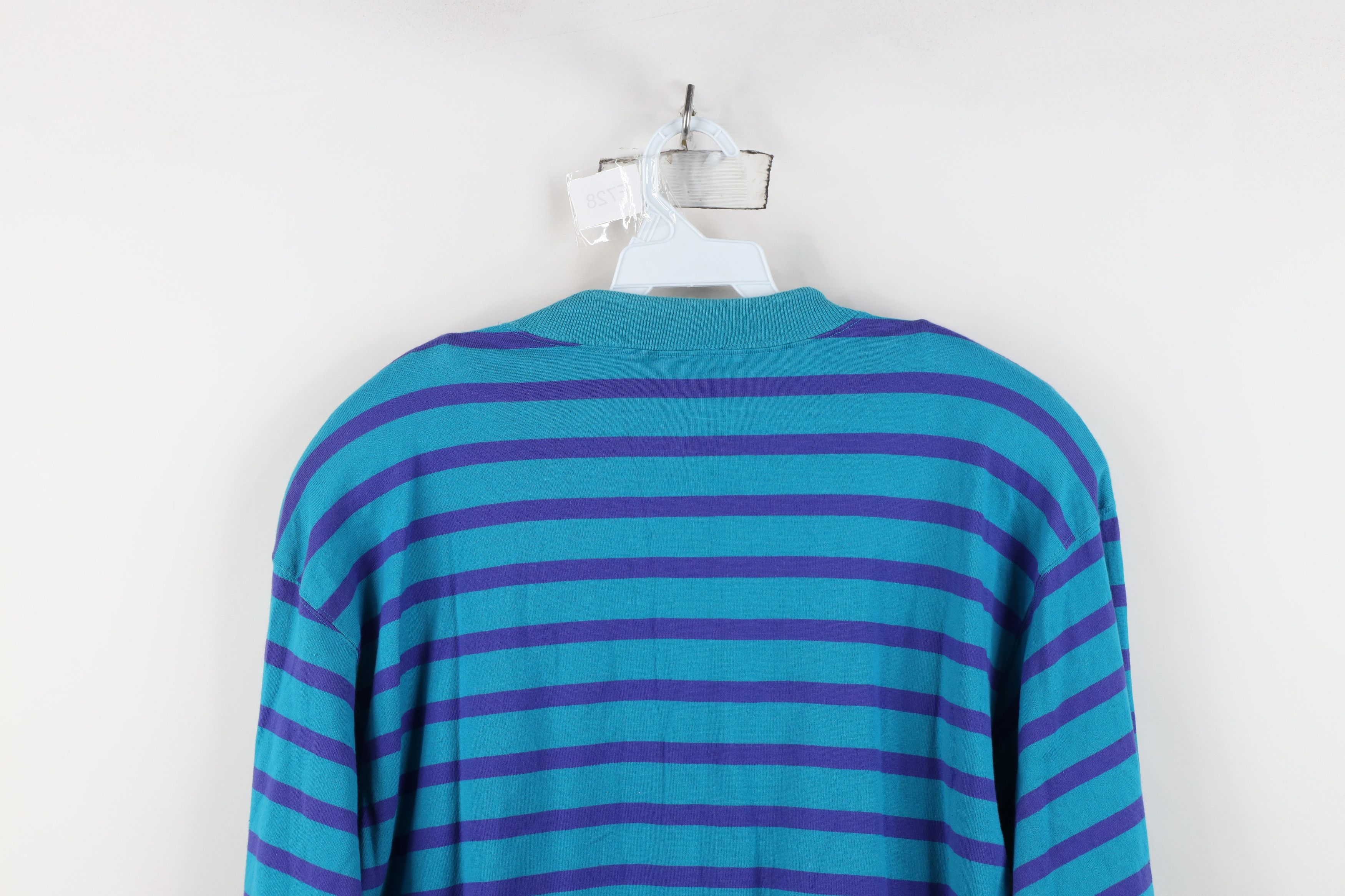 Dockers Vintage 90s Dockers Levis Striped Baggy Fit Pullover T-Shirt Size L / US 10 / IT 46 - 12 Thumbnail