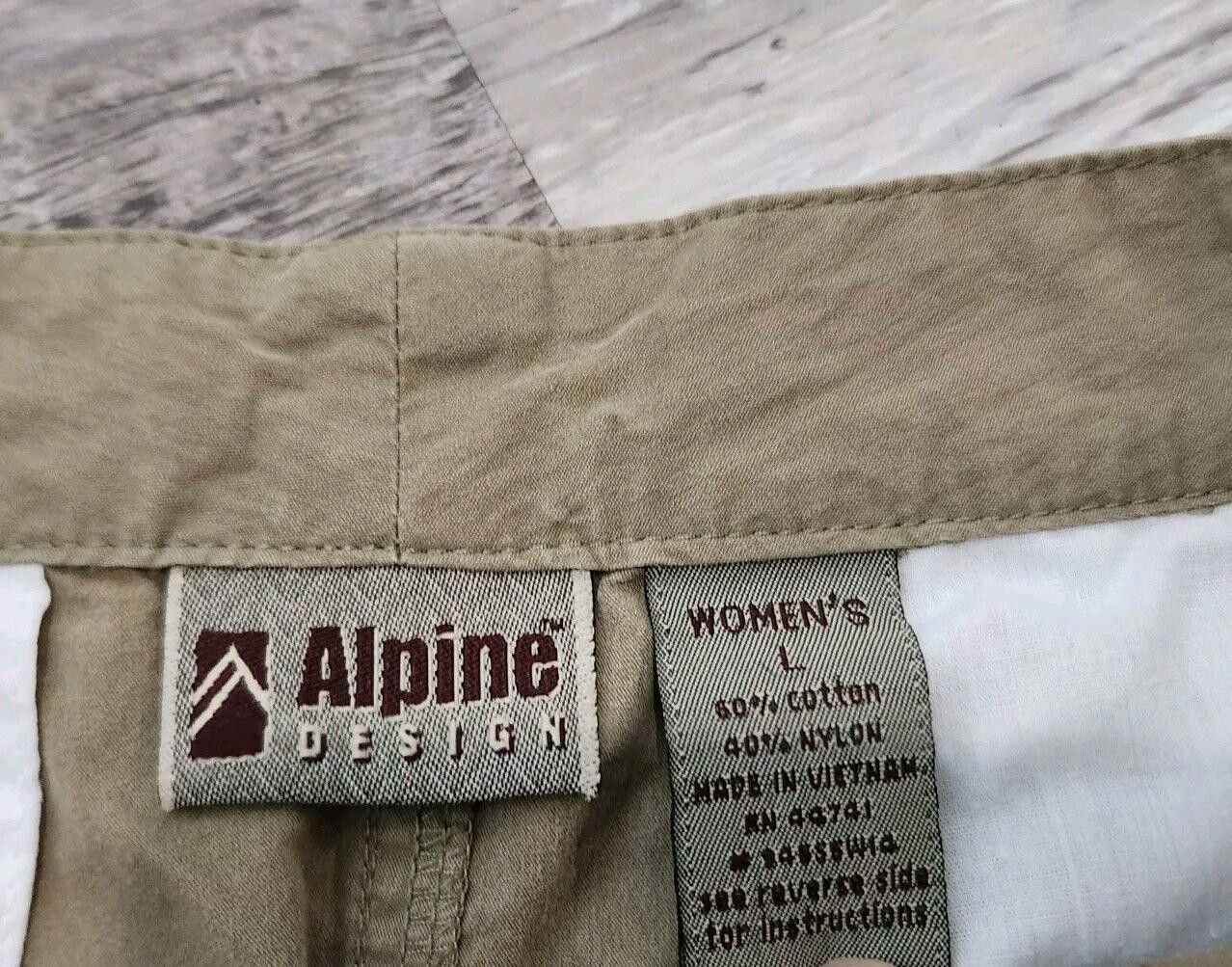 Designer Vintage Alpine Designs Cargo Skirt Large Khaki Y2k Short Size 36" / US 14 / IT 50 - 2 Thumbnail