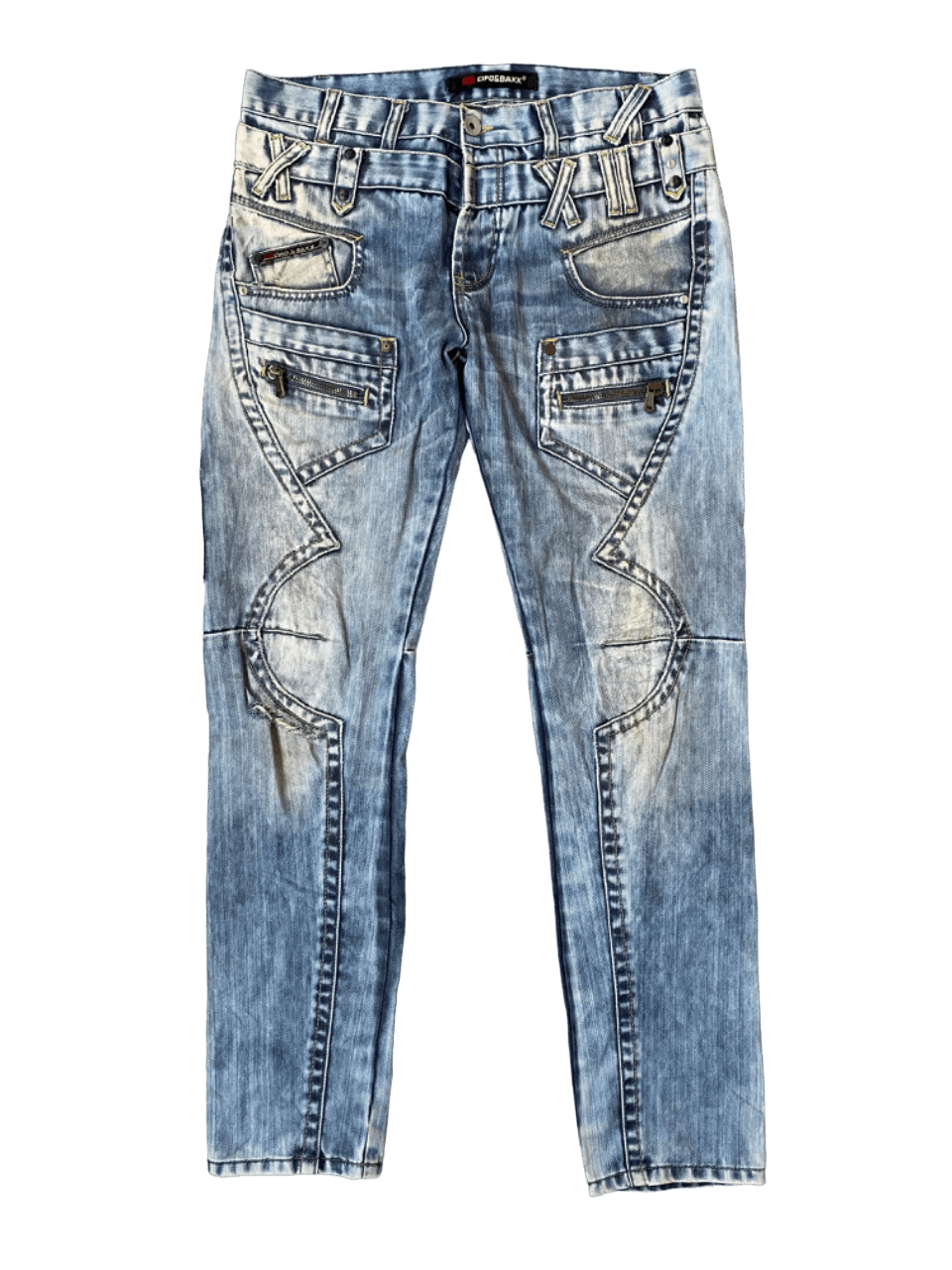 14th Addiction × If Six Was Nine Distressed Double Waist Multipocket Denim Size US 35 - 1 Thumbnail