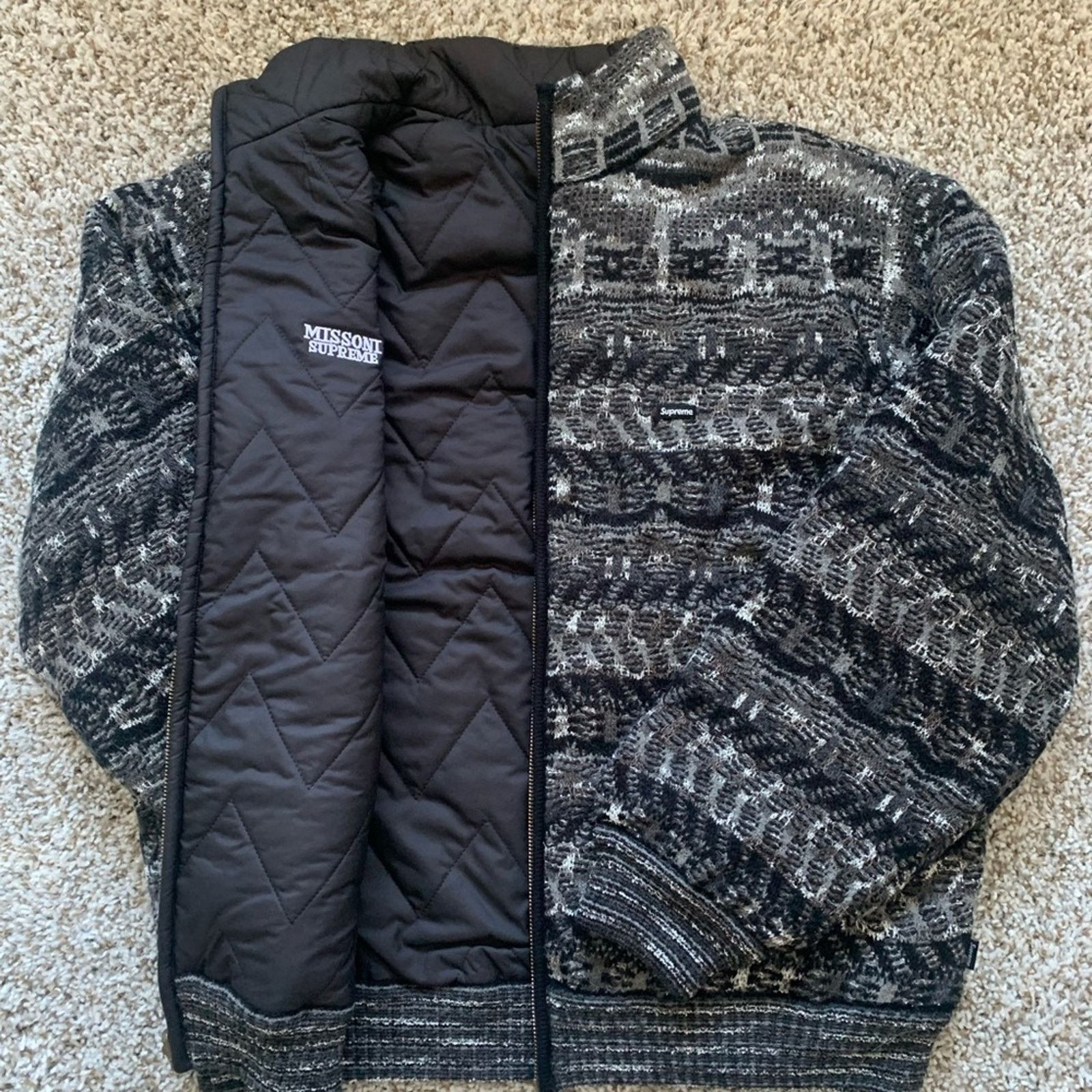 Supreme Supreme x Missoni Reversible Knit Jacket M – Black – W Tags Size US M / EU 48-50 / 2 - 7 Thumbnail