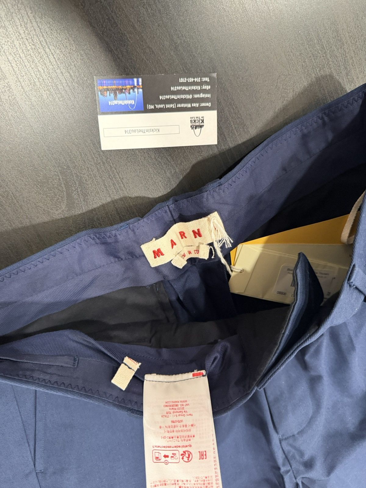 Marni Marni Blue Organic Gabardine Trousers Size US 40 / EU 56 - 9 Thumbnail