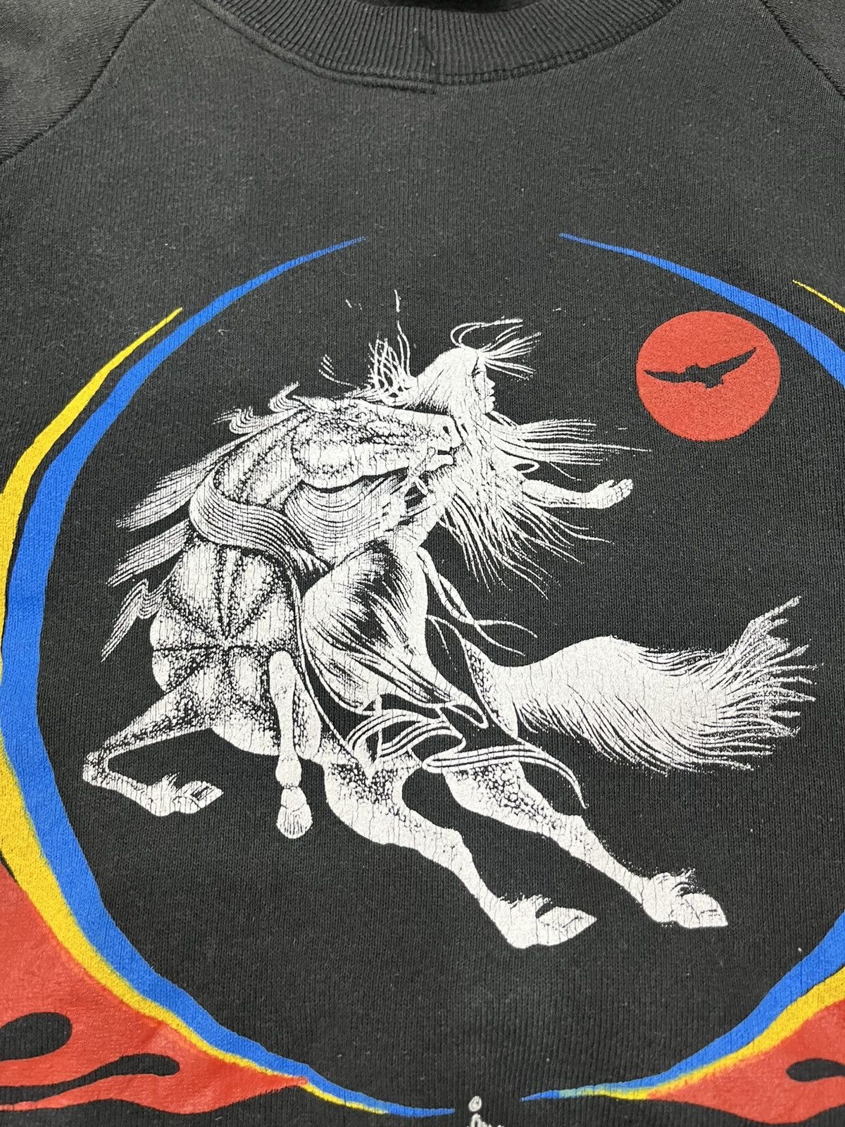 Vintage Vintage 80s Sunfaded Spirit Horse Crewneck Sweatshirt Size US M / EU 48-50 / 2 - 4 Thumbnail