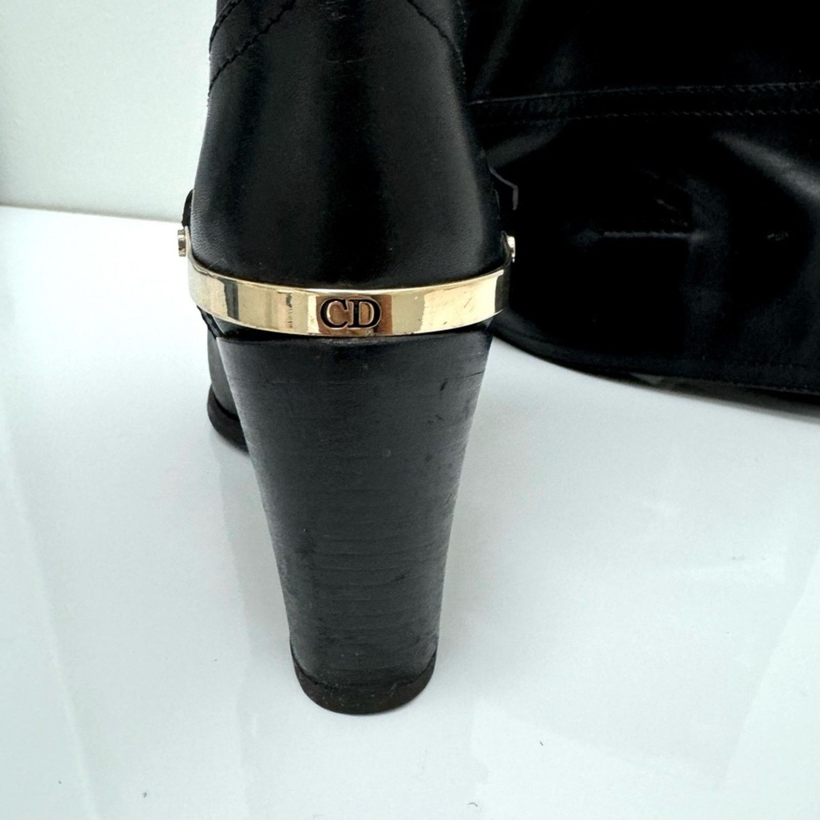 Dior Christian Dior Black Leather Boots, size 37 Size US 7 / IT 37 - 8 Thumbnail