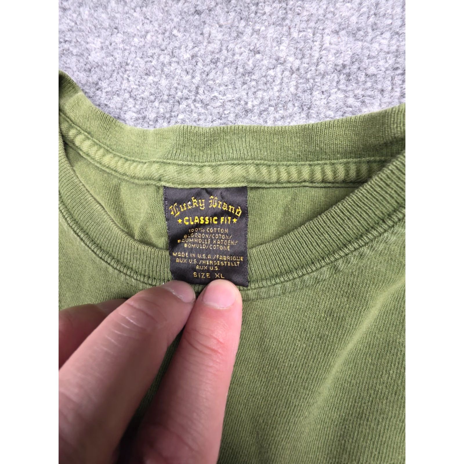 Lucky Brand VINTAGE Lucky Brand Celtic T-Shirt Men XL Green Graphic Short Sleeve Crew Neck USA 90s Y2K Size US XL / EU 56 / 4 - 4 Thumbnail