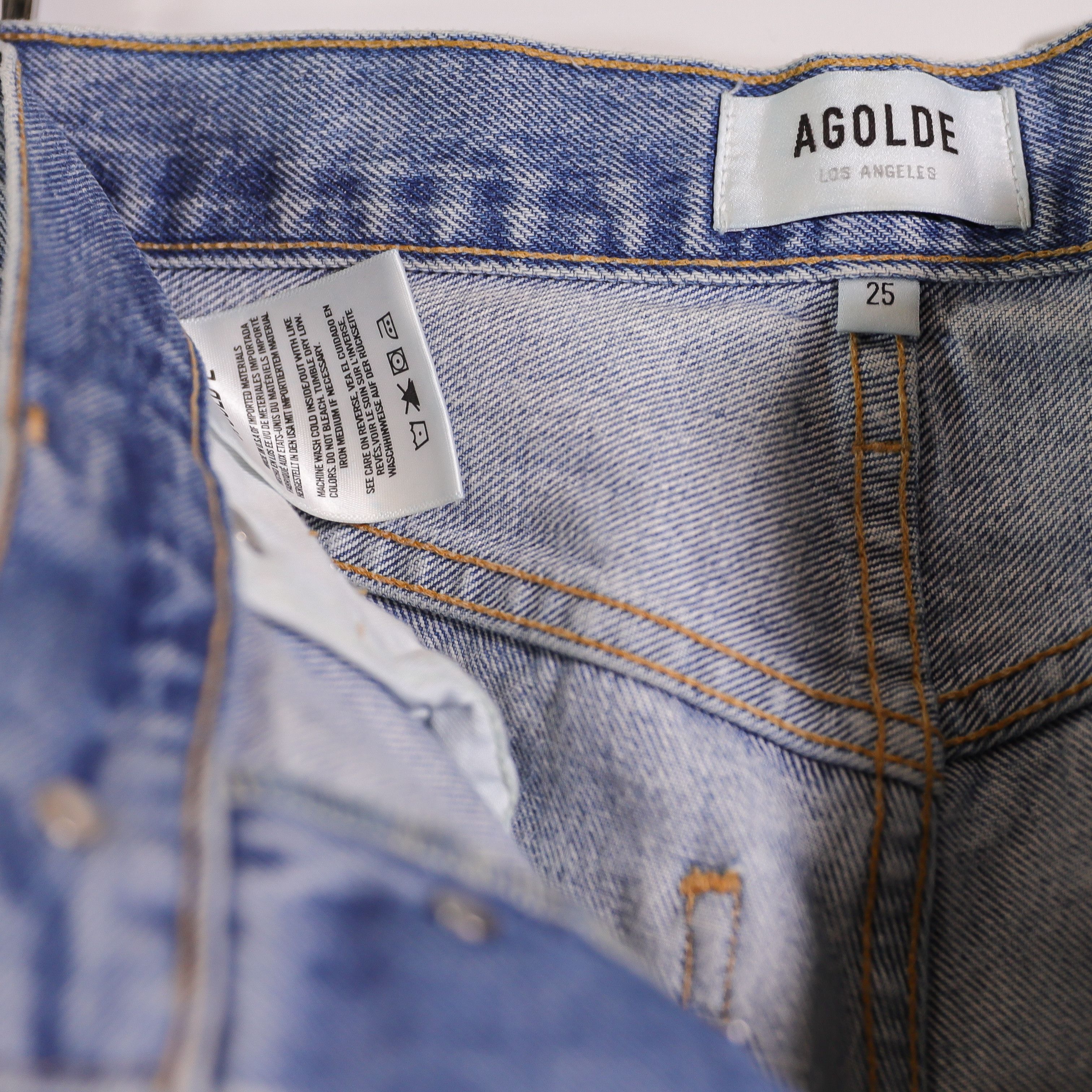 Agolde Agolde Women's 90's Cotton Mid Rise Straight Size 25" / US 0 / IT 36 - 3 Thumbnail