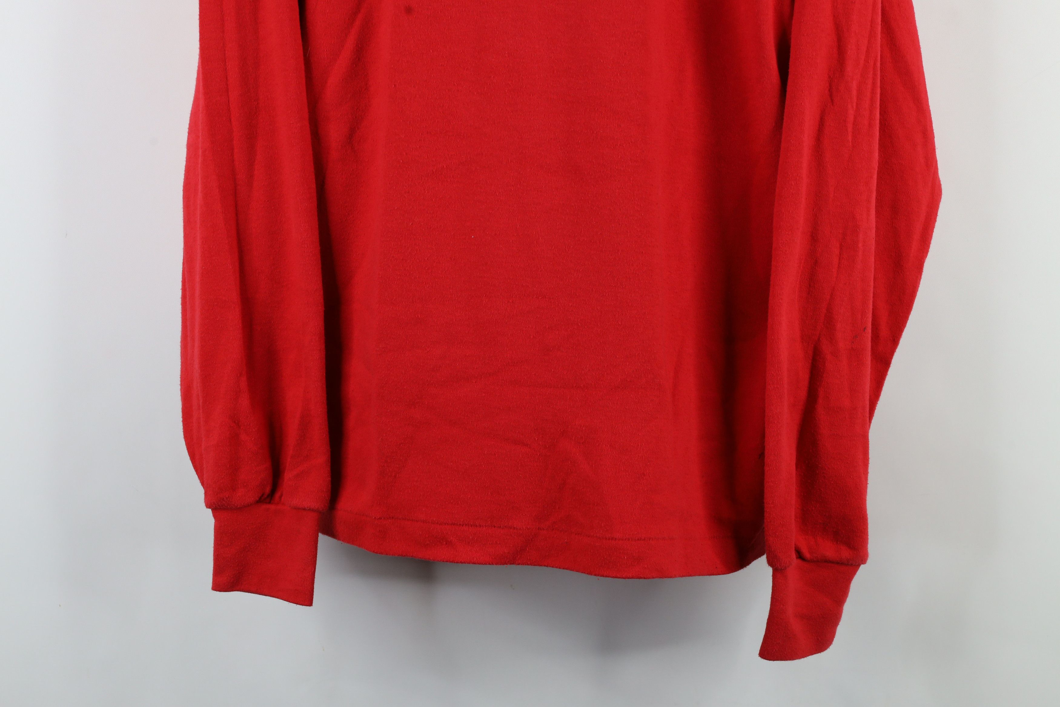 Lands' End × Vintage Vintage 90s Lands End Blank Turtleneck T-Shirt Red USA Size US L / EU 52-54 / 3 - 3 Thumbnail