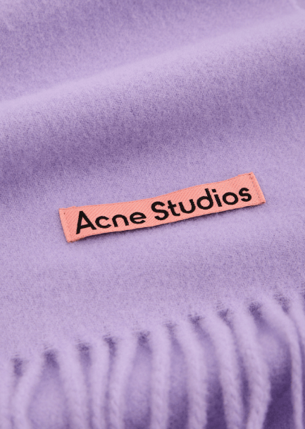 Acne Studios BNWT AW25 ACNE STUDIOS PINK PATCH OVERSIZED WOOL SCARF Size ONE SIZE - 7 Thumbnail