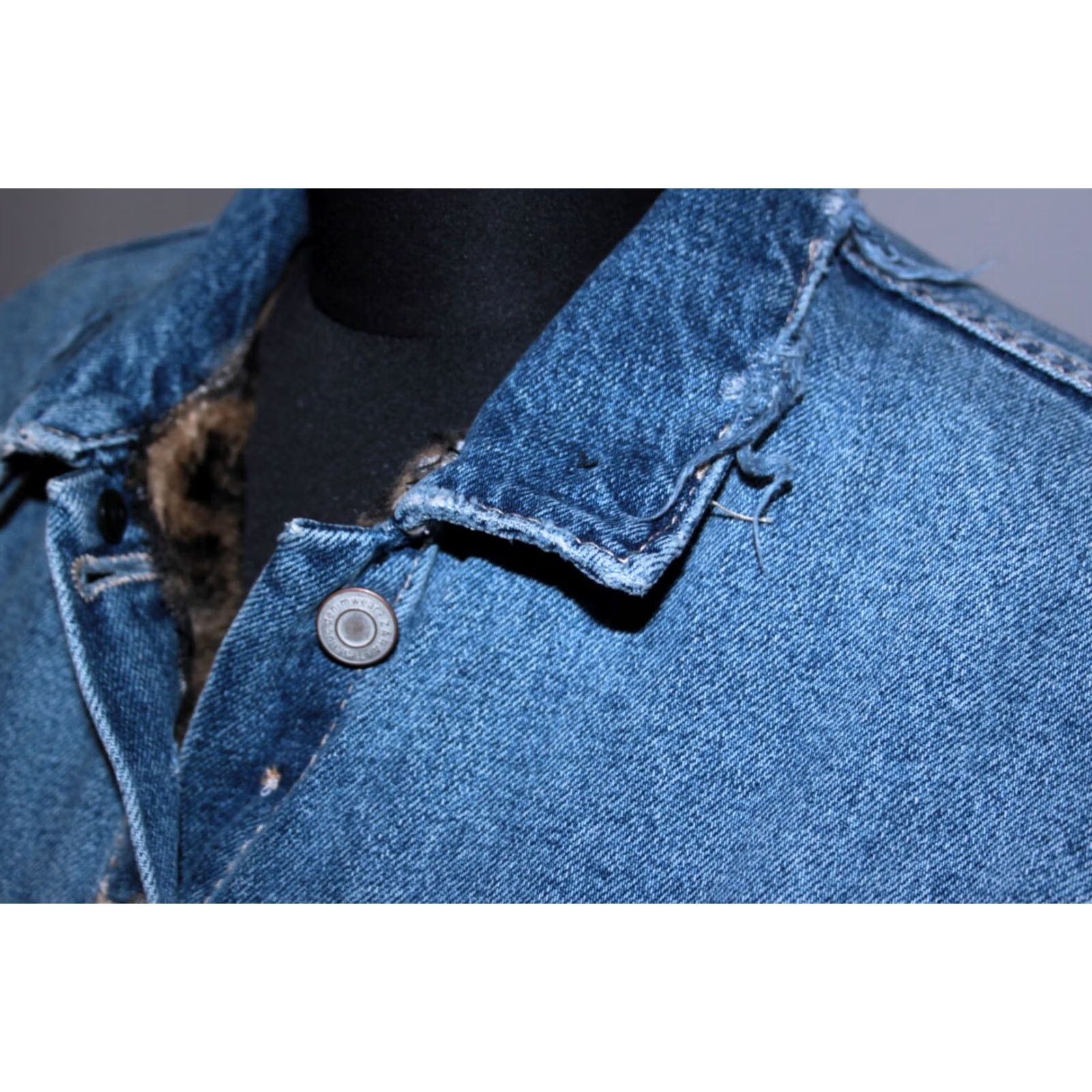 Zara Zara Trafaluc denimwear Jacket Womens warm leopard jeans Size M Blue Size 32" / US 10 / IT 46 - 4 Thumbnail