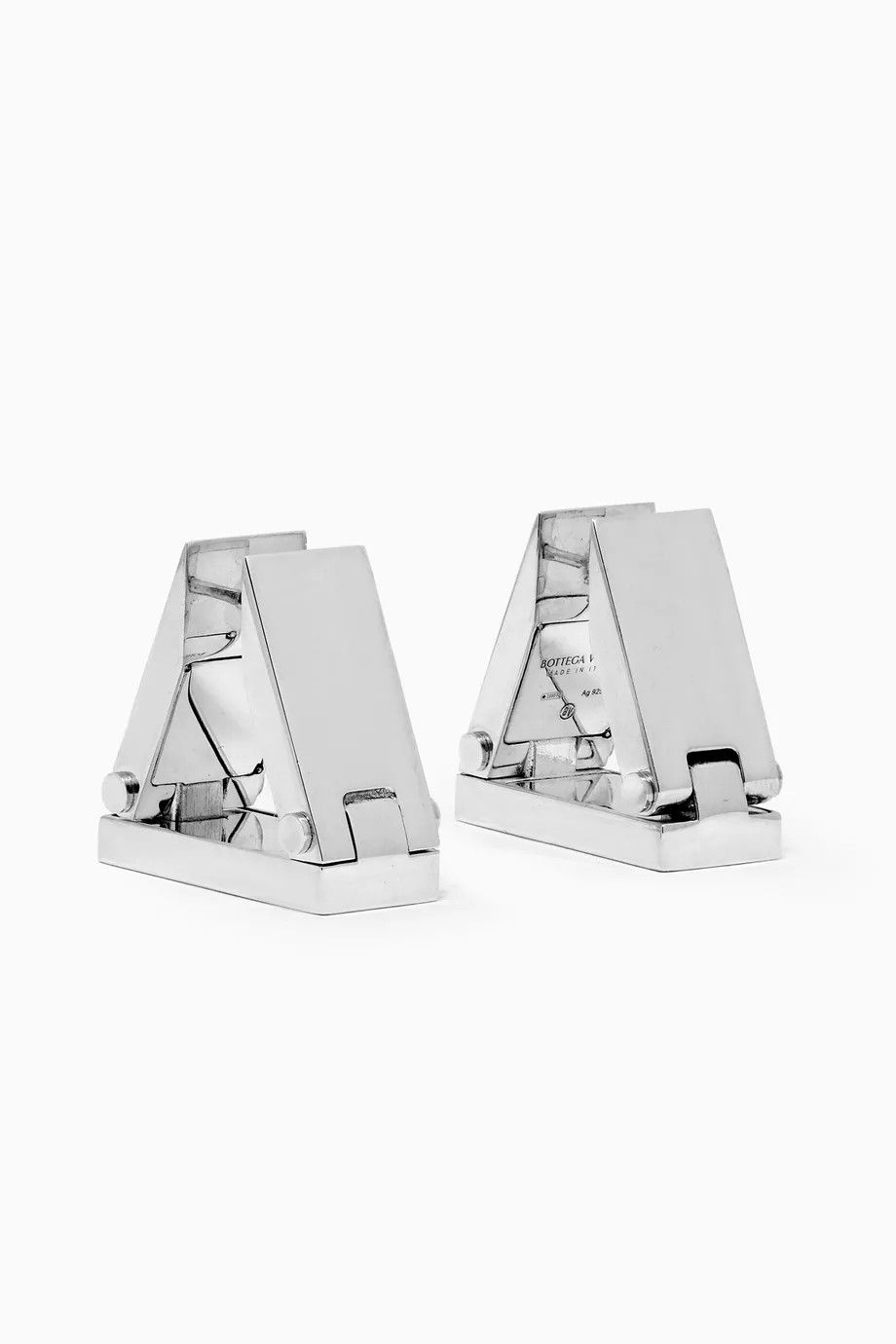 Bottega Veneta o1n1vont1124 Size: OS / Bolt Triangle Hoop Earrings Silver Size ONE SIZE - 2 Thumbnail