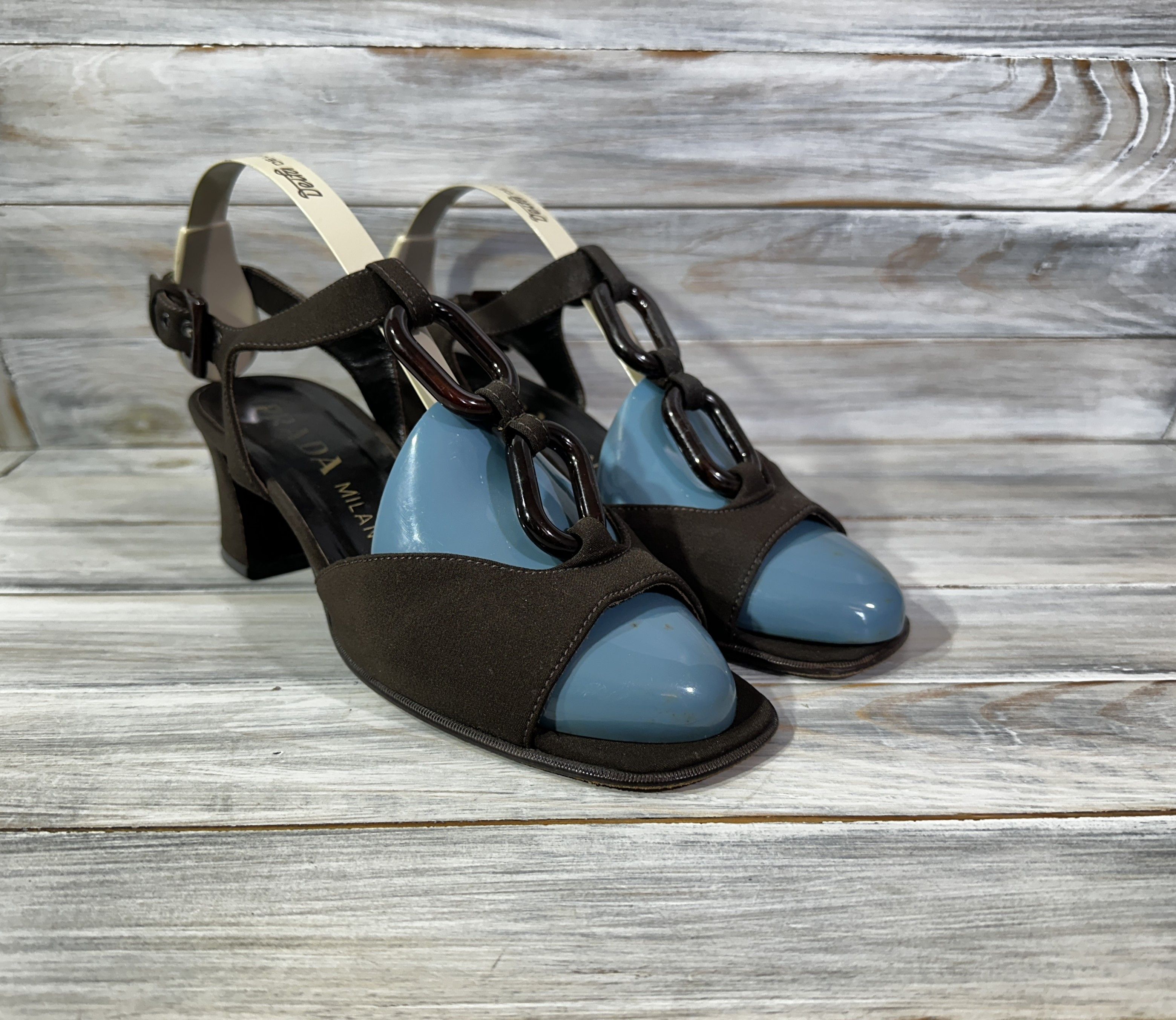 Prada PRADA Milano Made In Italy Heels Sandals Brown LuxuryBrand Size US 8.5 / IT 38.5 - 2 Thumbnail