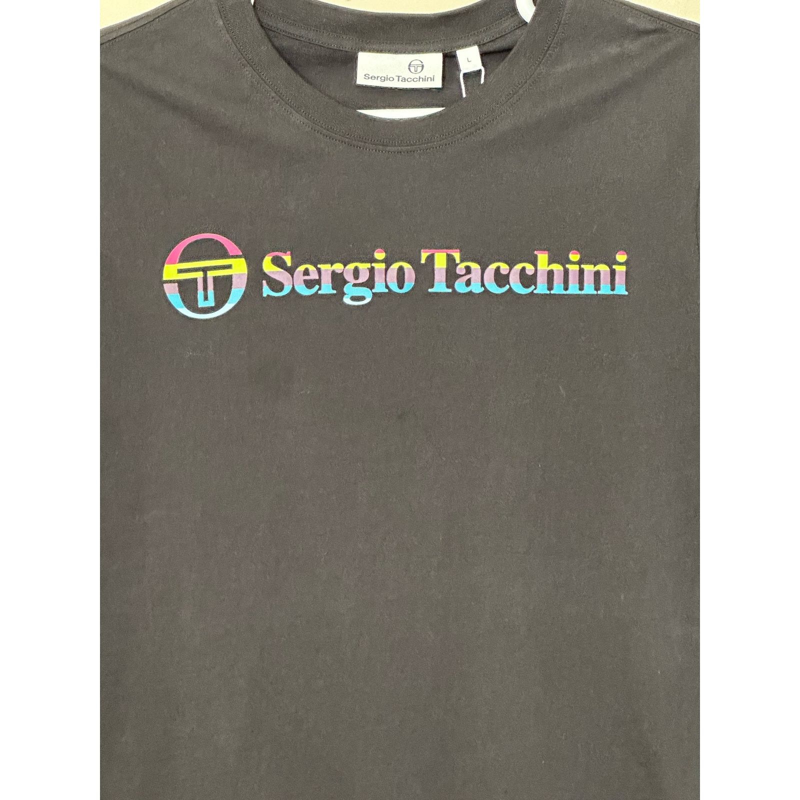 Sergio Tacchini Sergio Tacchini black short sleeves T shirt size Large Size US L / EU 52-54 / 3 - 7 Thumbnail