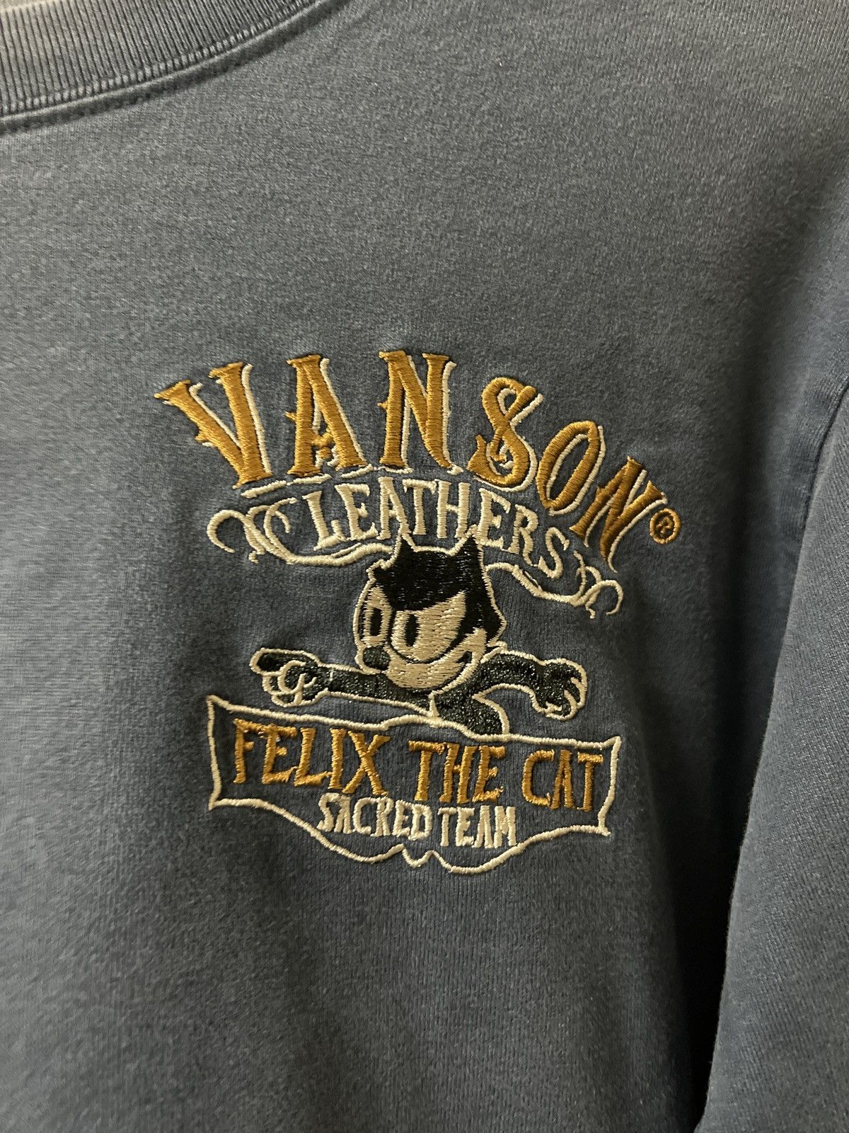 Vanson Leathers VTG DISTRESSED VANSON LEATHER FELIX THE CAT TEE VERY RARE Size US M / EU 48-50 / 2 - 6 Thumbnail